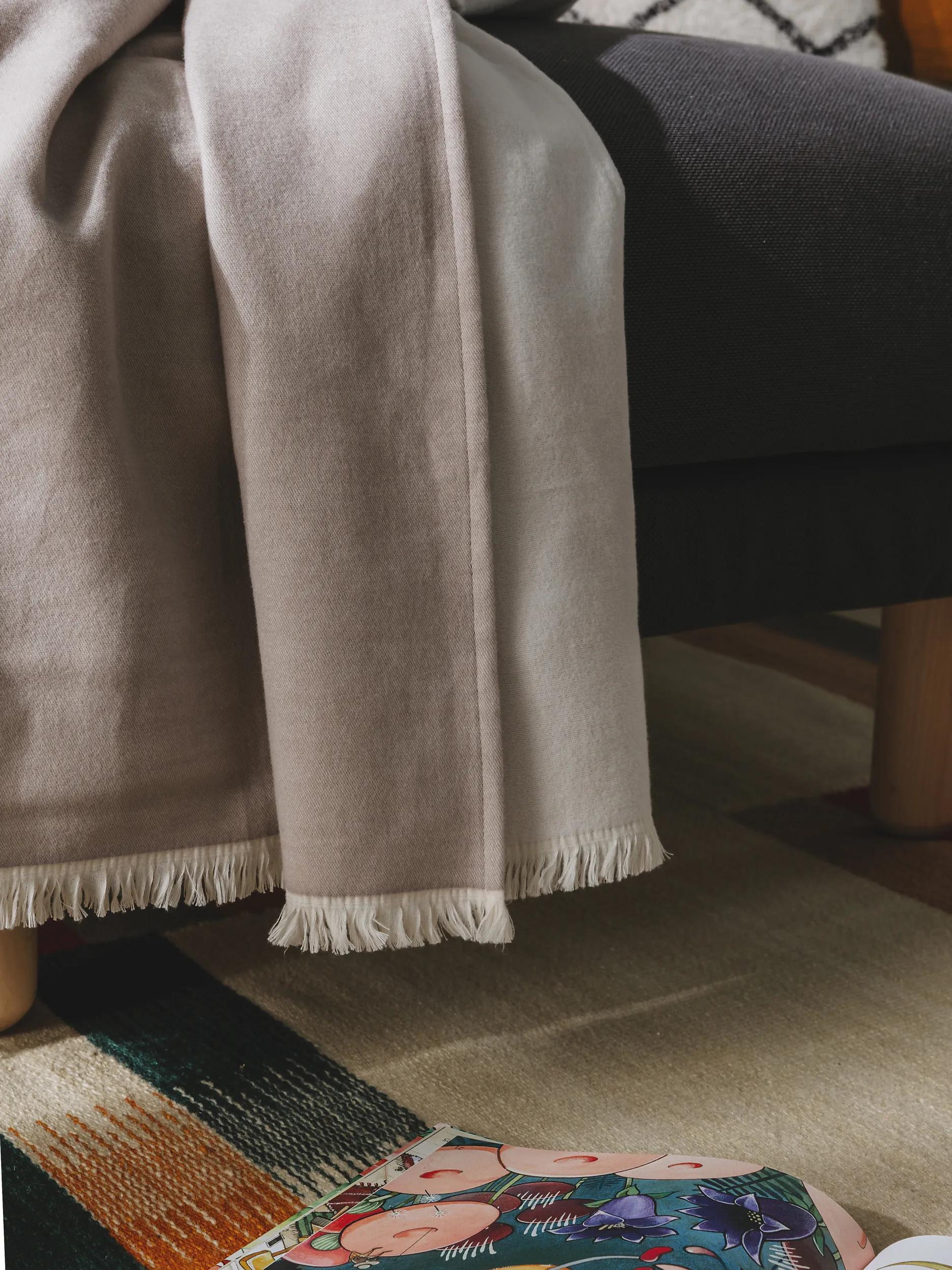 Cotton blanket Luca Taupe