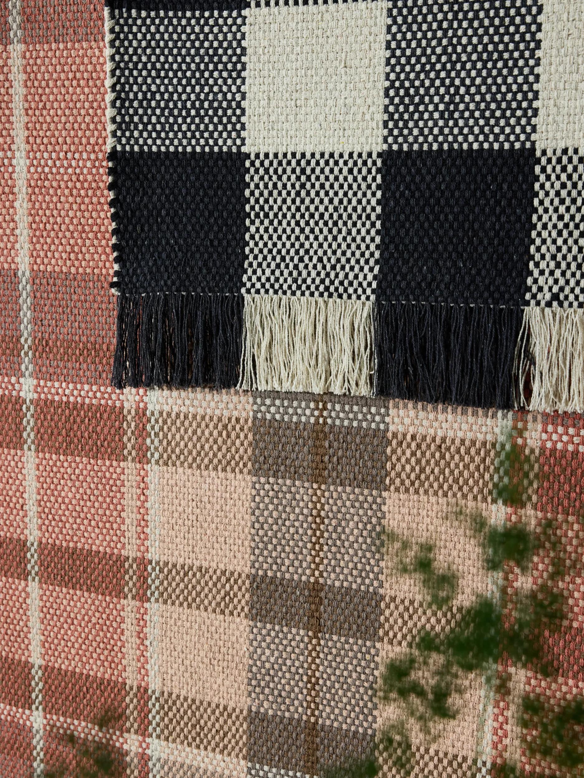 Cotton Rug Lucy Black/White