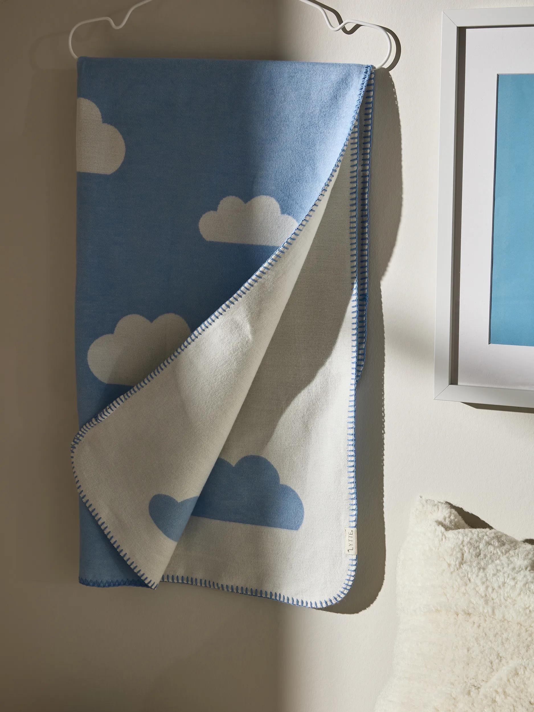Cotton blanket Lumi Light Blue