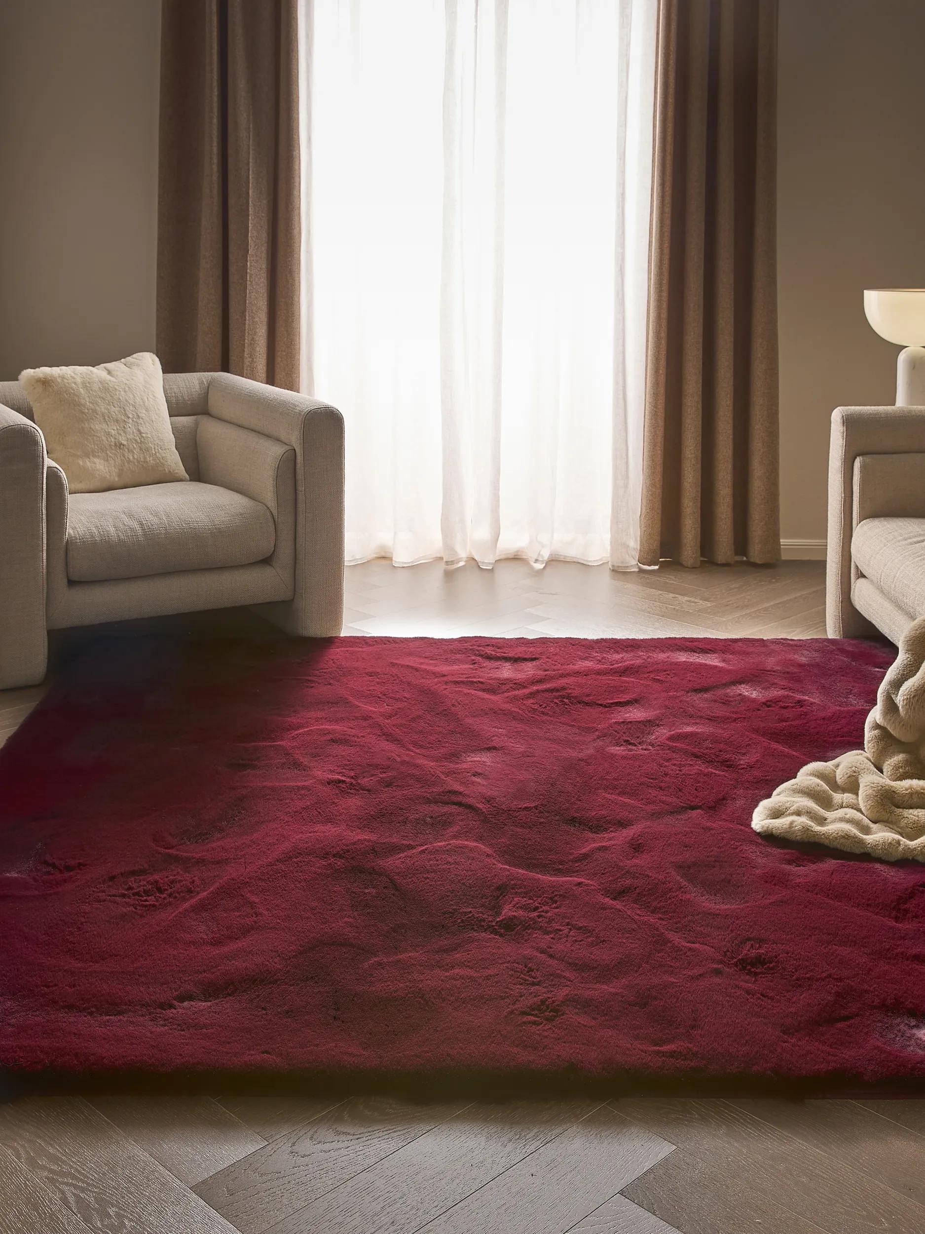 Shaggy rug Lux Bordeaux