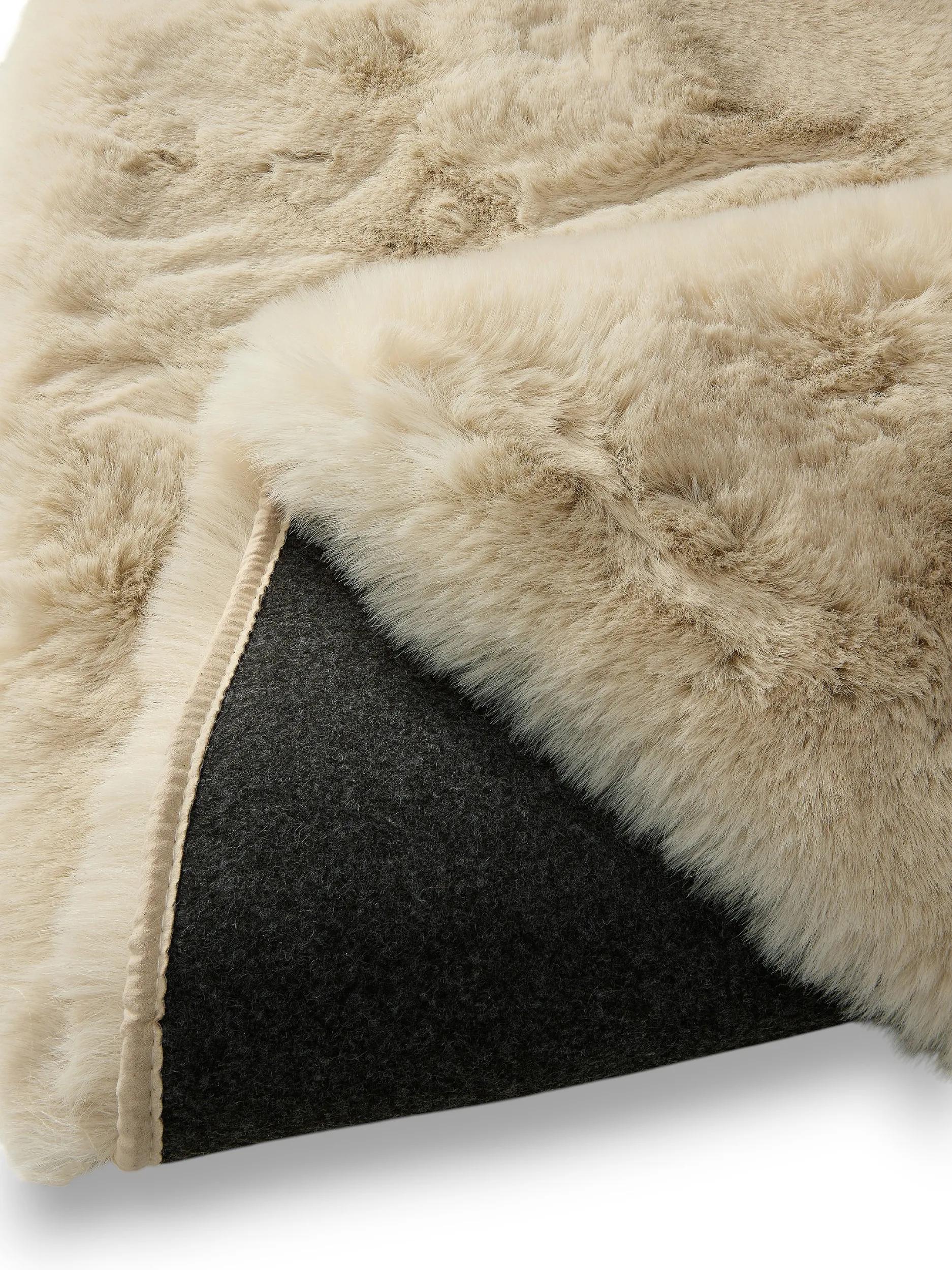 Shaggy Round Rug Lux Cream