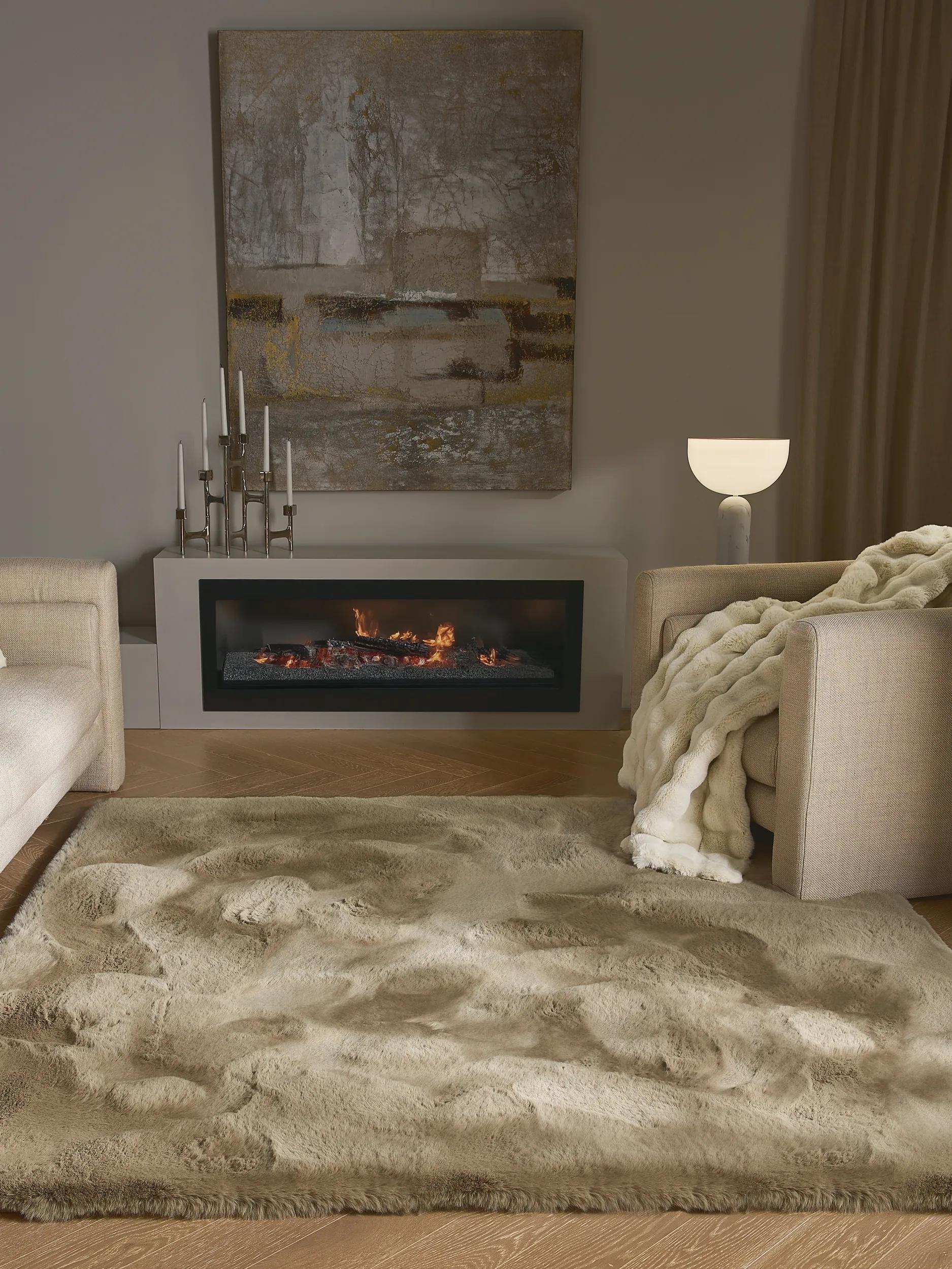 Shaggy rug Lux Taupe