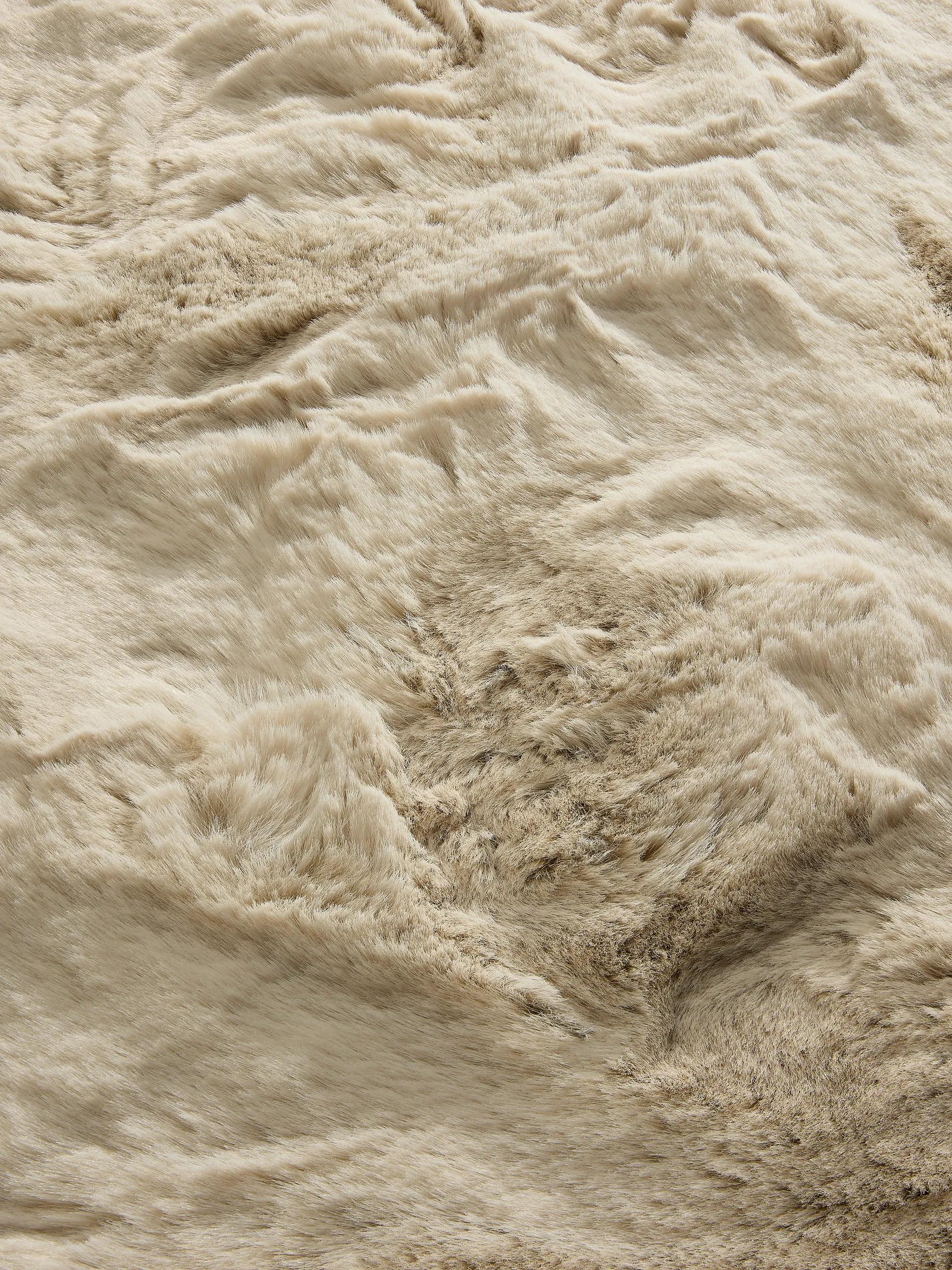 Shaggy Round Rug Lux Cream