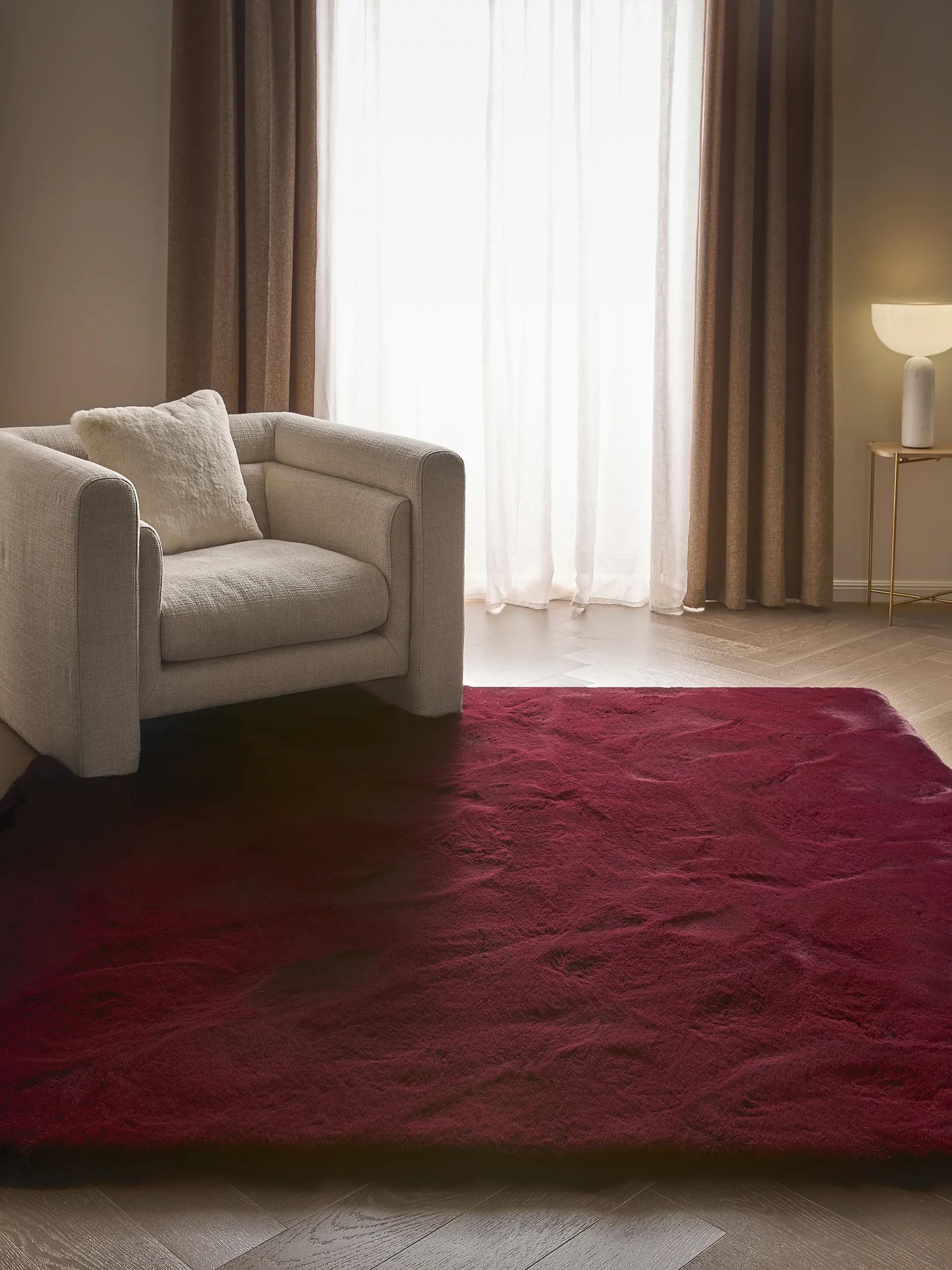 Shaggy rug Lux Bordeaux