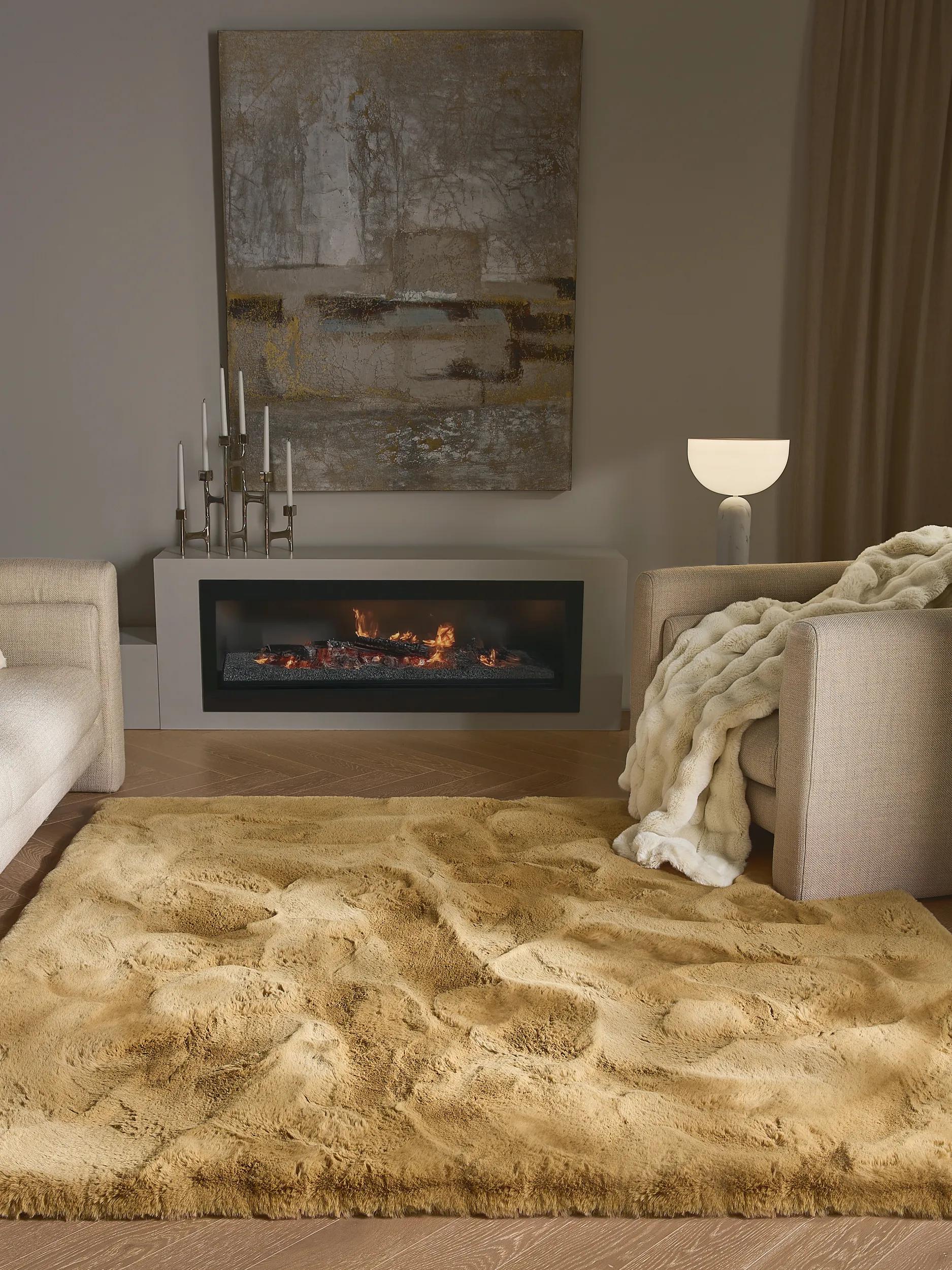 Shaggy rug Lux Light Brown