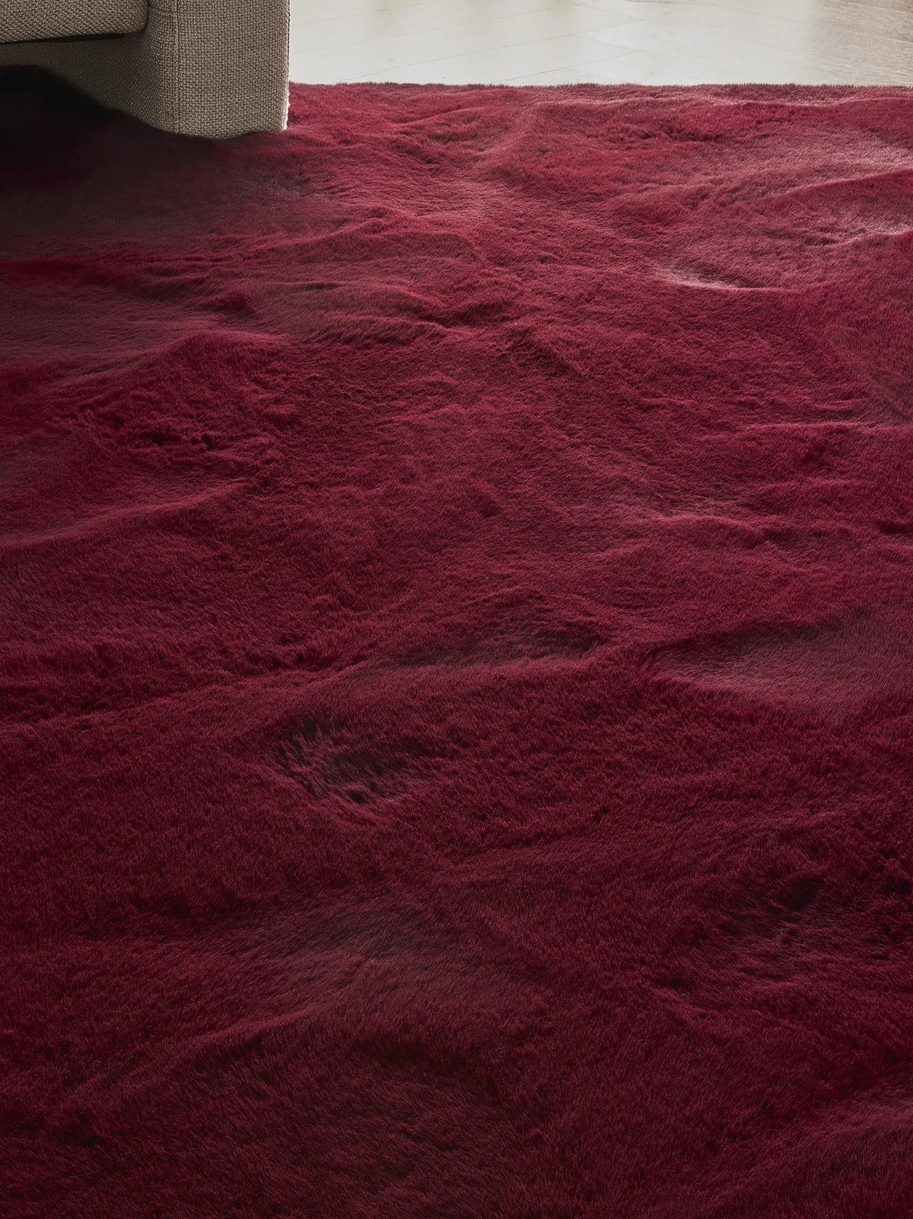 Shaggy rug Lux Bordeaux