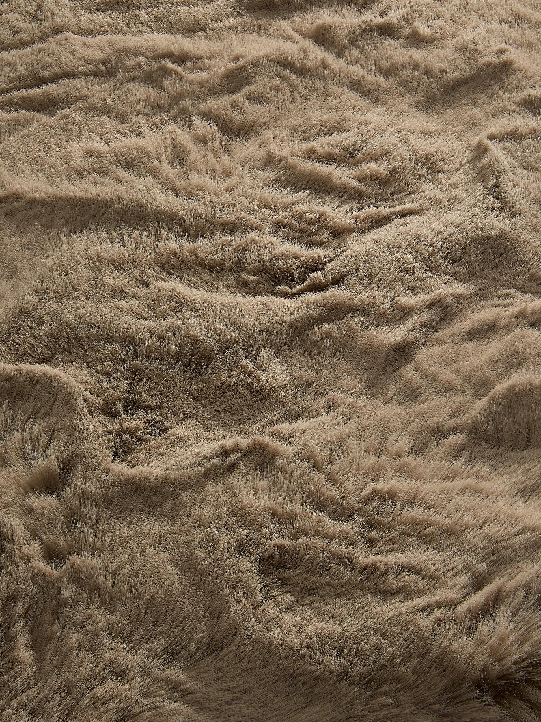 Shaggy Round Rug Lux Taupe