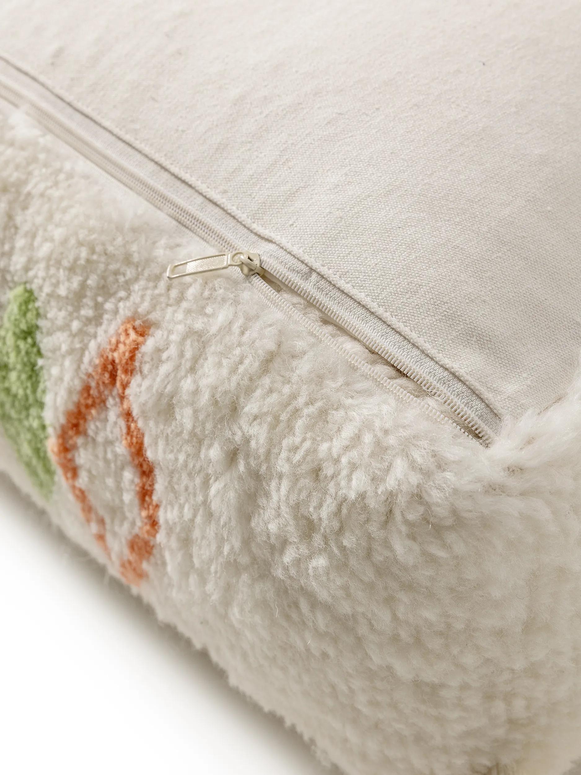 Handmade Wool Pouf Malika Multicolour