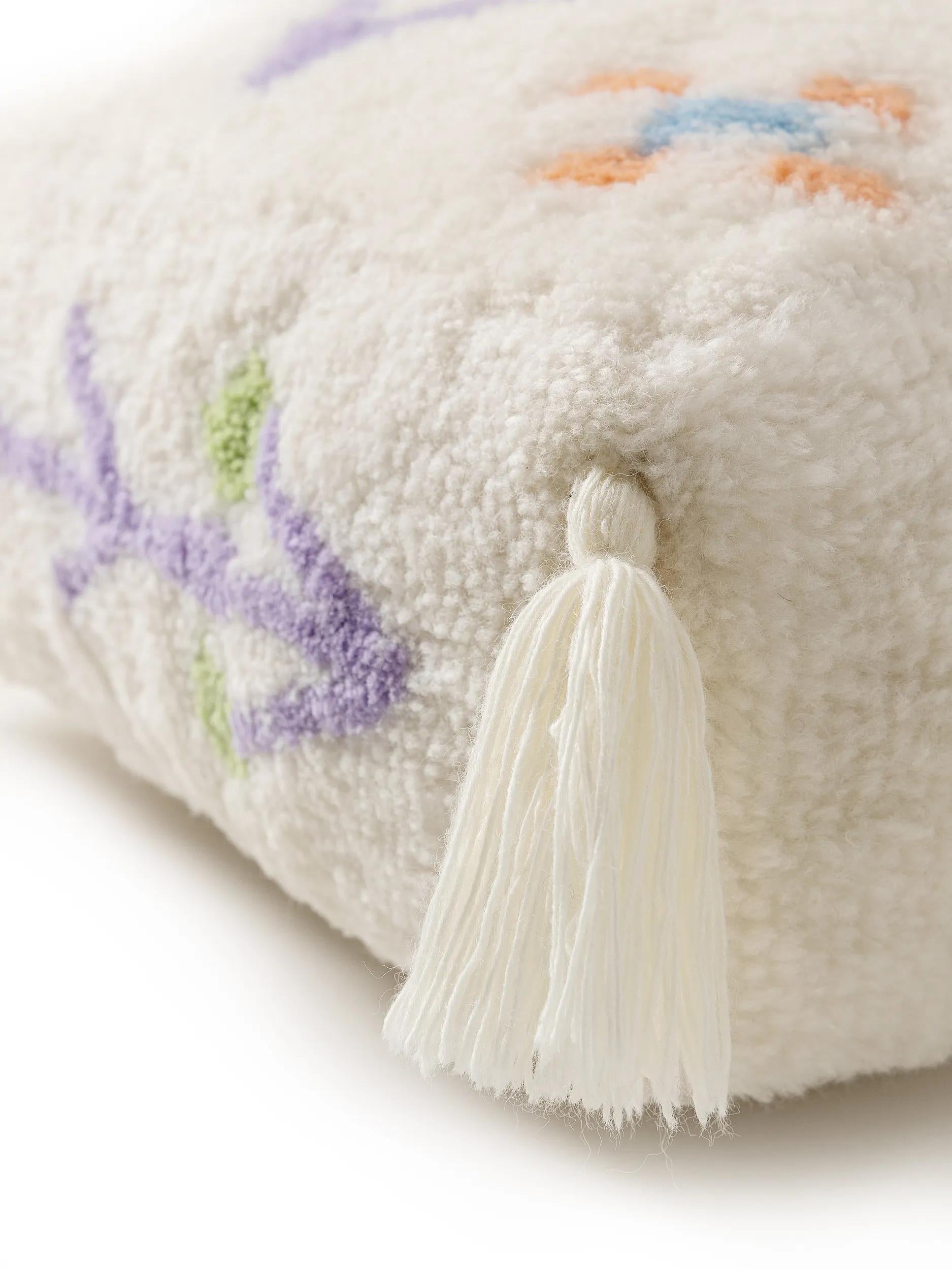 Handmade Wool Pouf Malika Multicolour