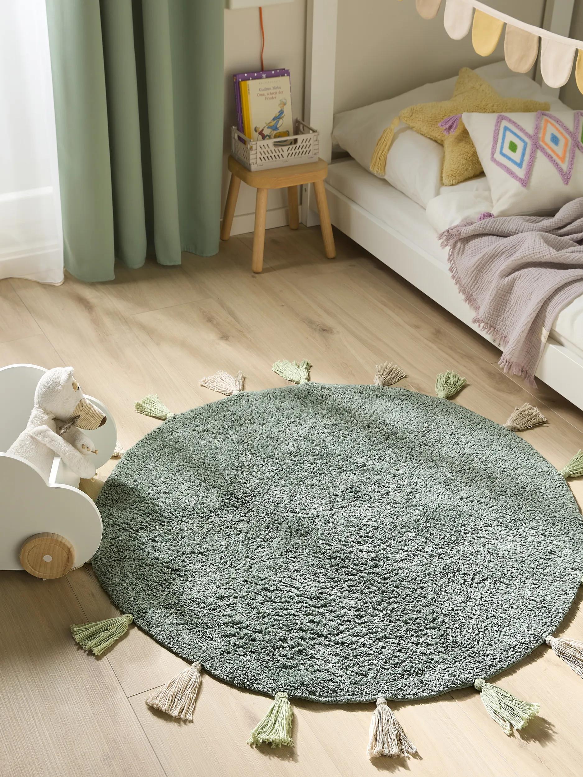 Alfombra lavable para niños Malu verde