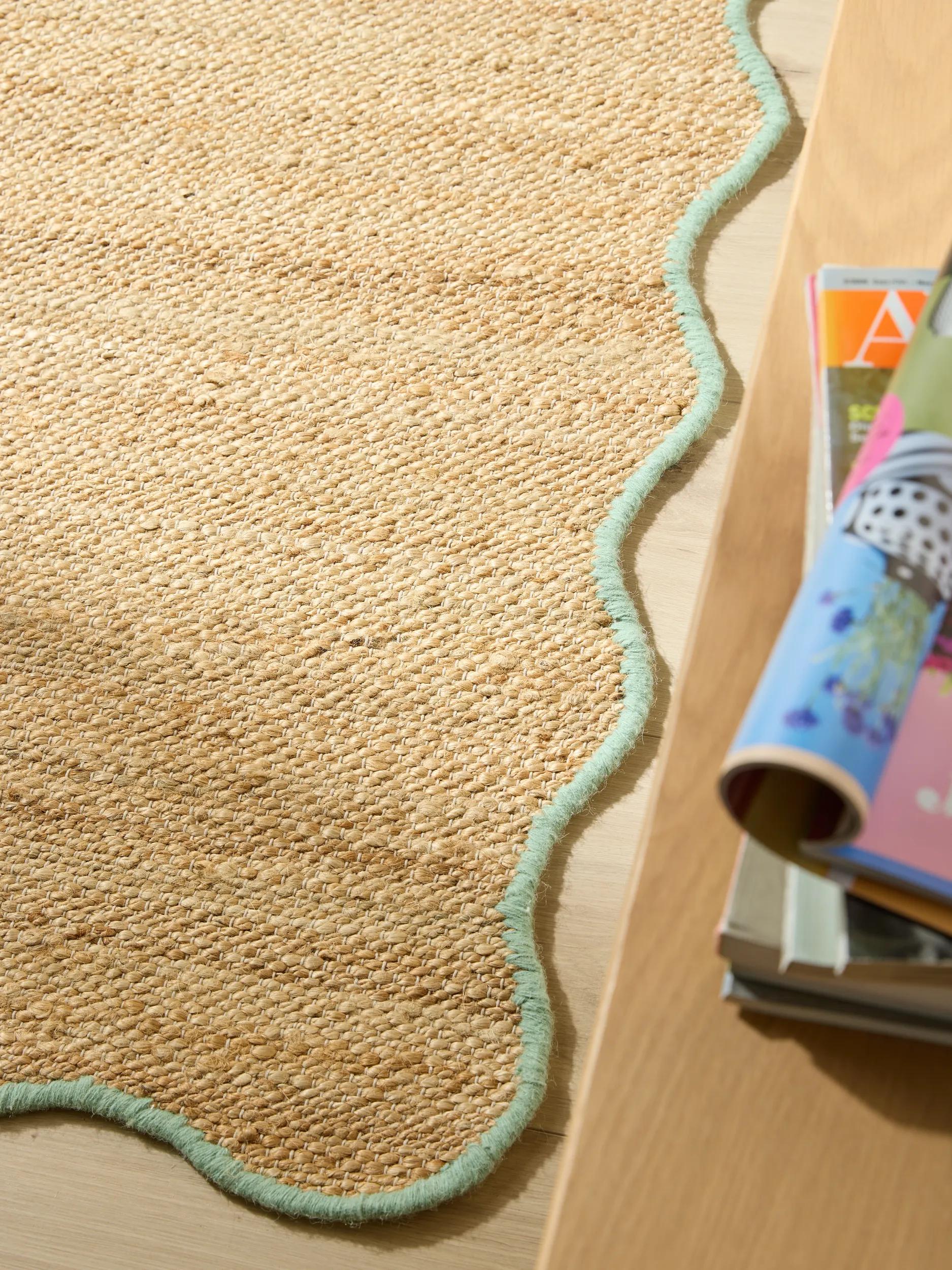 Alfombra de Yute Mambo Turquesa