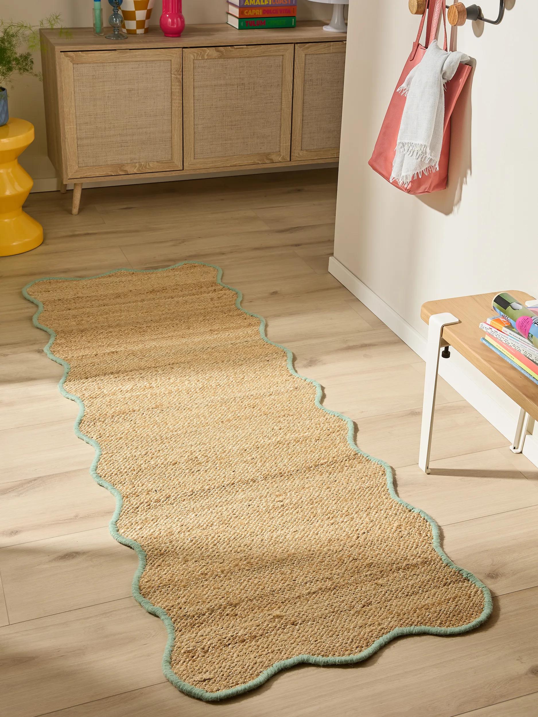 Alfombra de Yute Mambo Turquesa