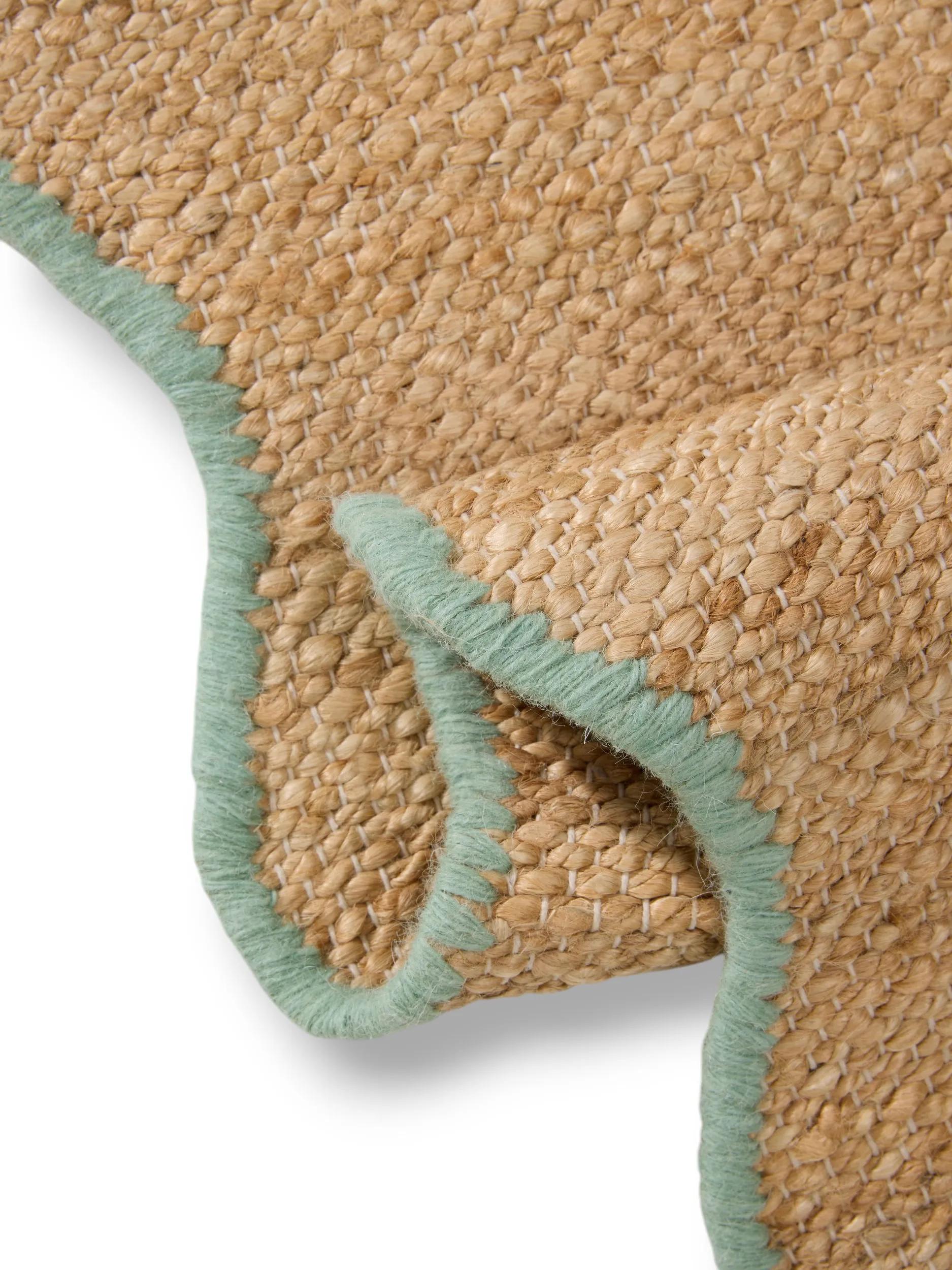 Alfombra de Yute Mambo Turquesa