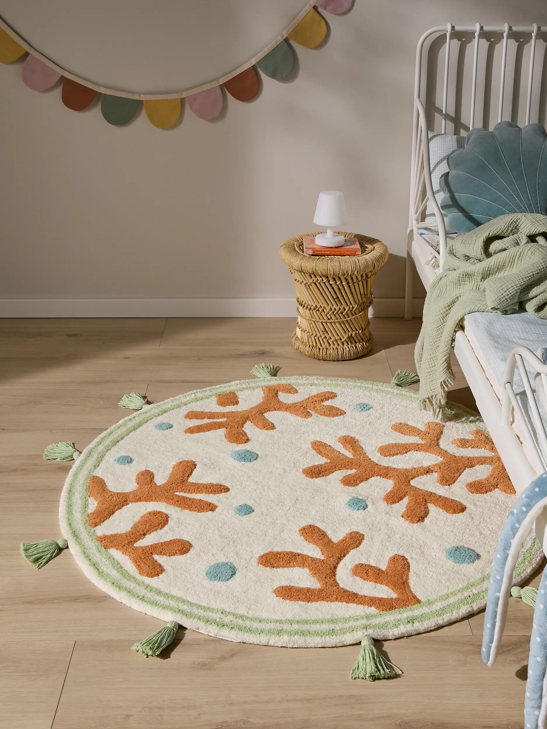 Washable Kids Rug Marine Multicolour/White