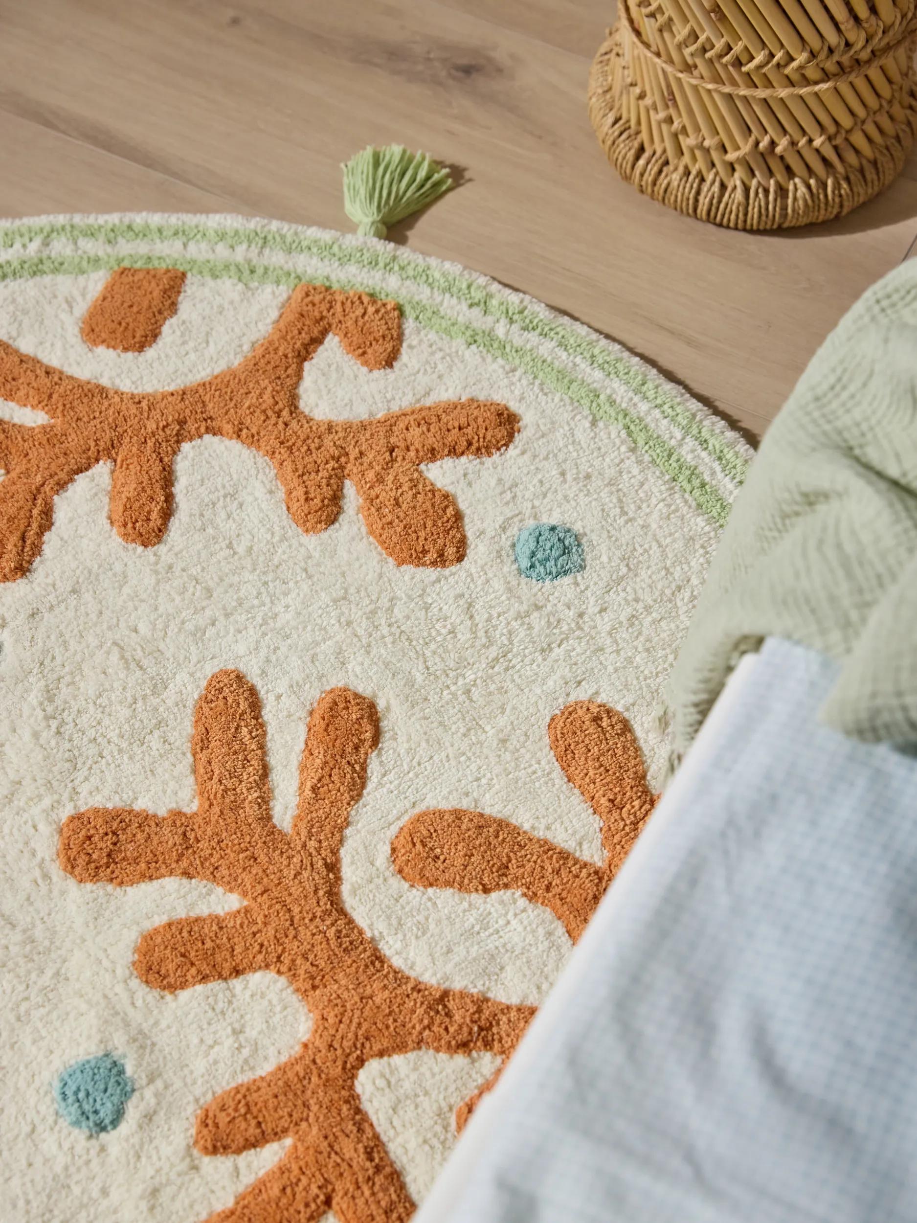 Washable Kids Rug Marine Multicolour/White