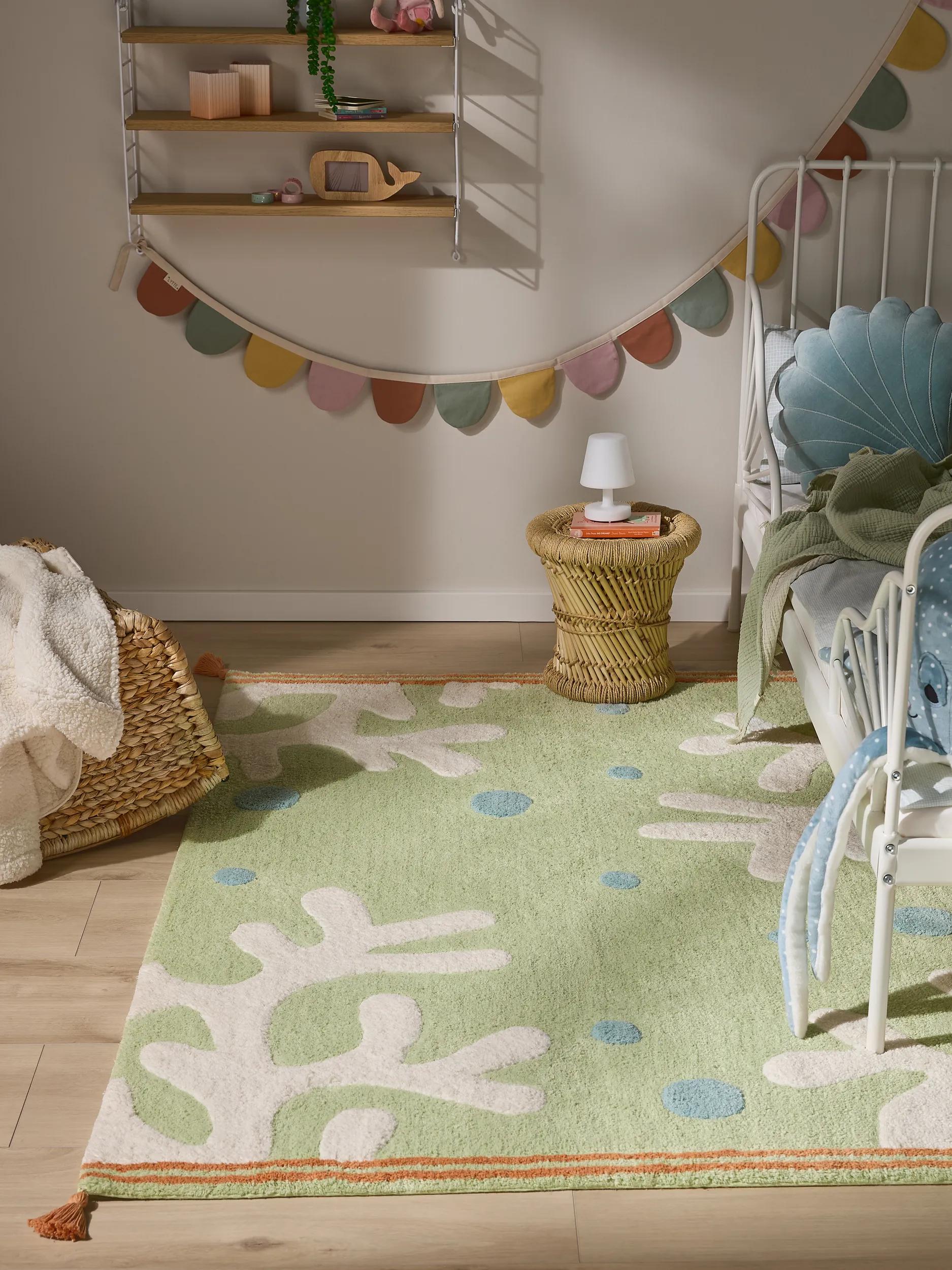 Washable Kid´s Rug Marine Multicolour/Green