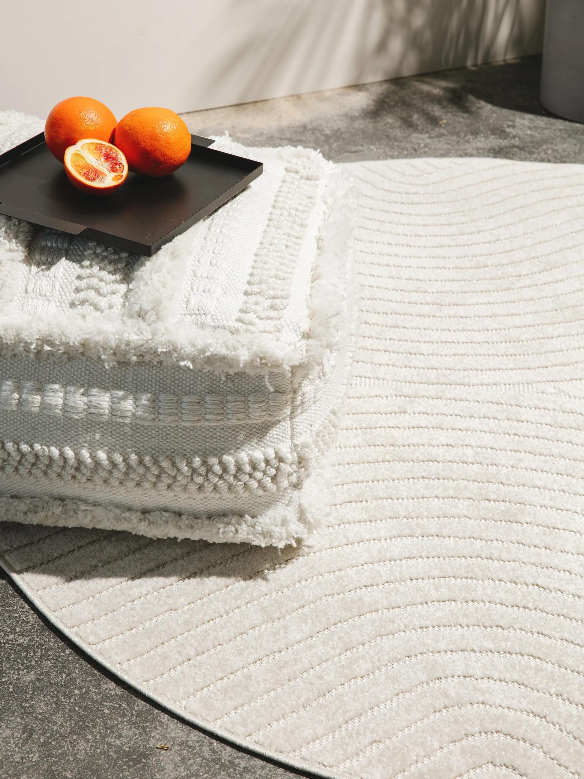 In- & Outdoor Rundteppich Mars Creme