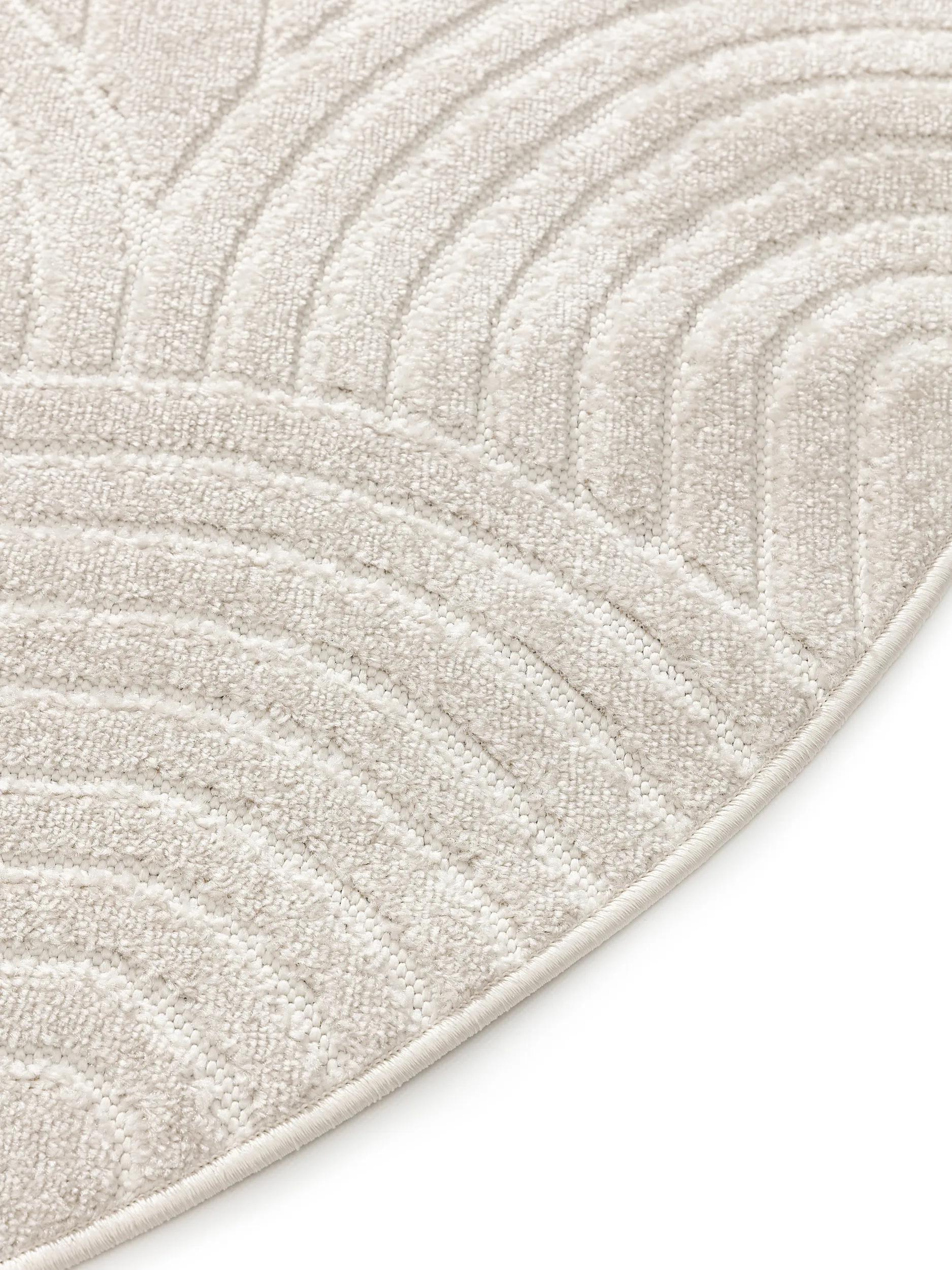 In- & Outdoor Rundteppich Mars Creme