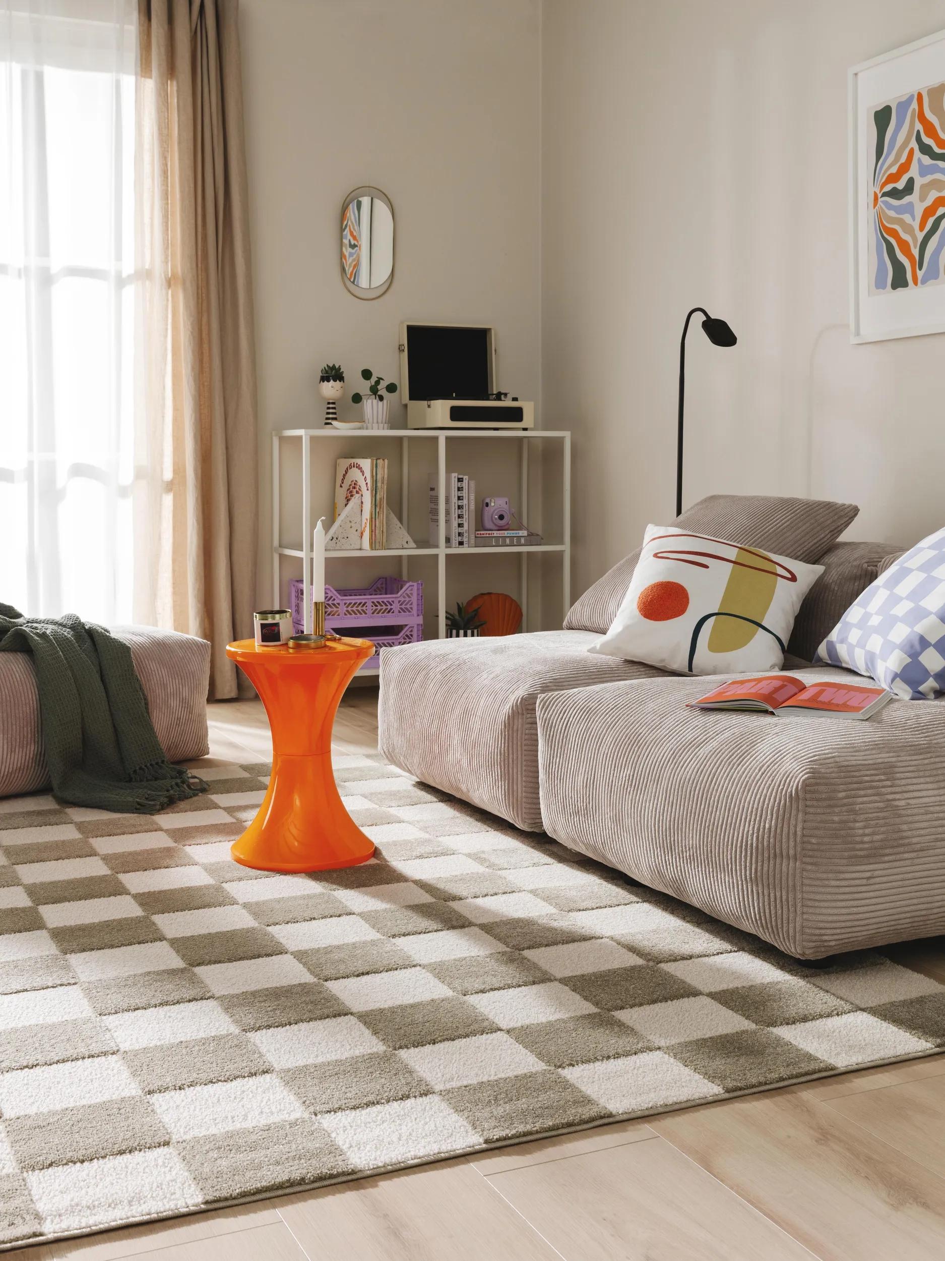 Teppich Marta Grün/Weiß