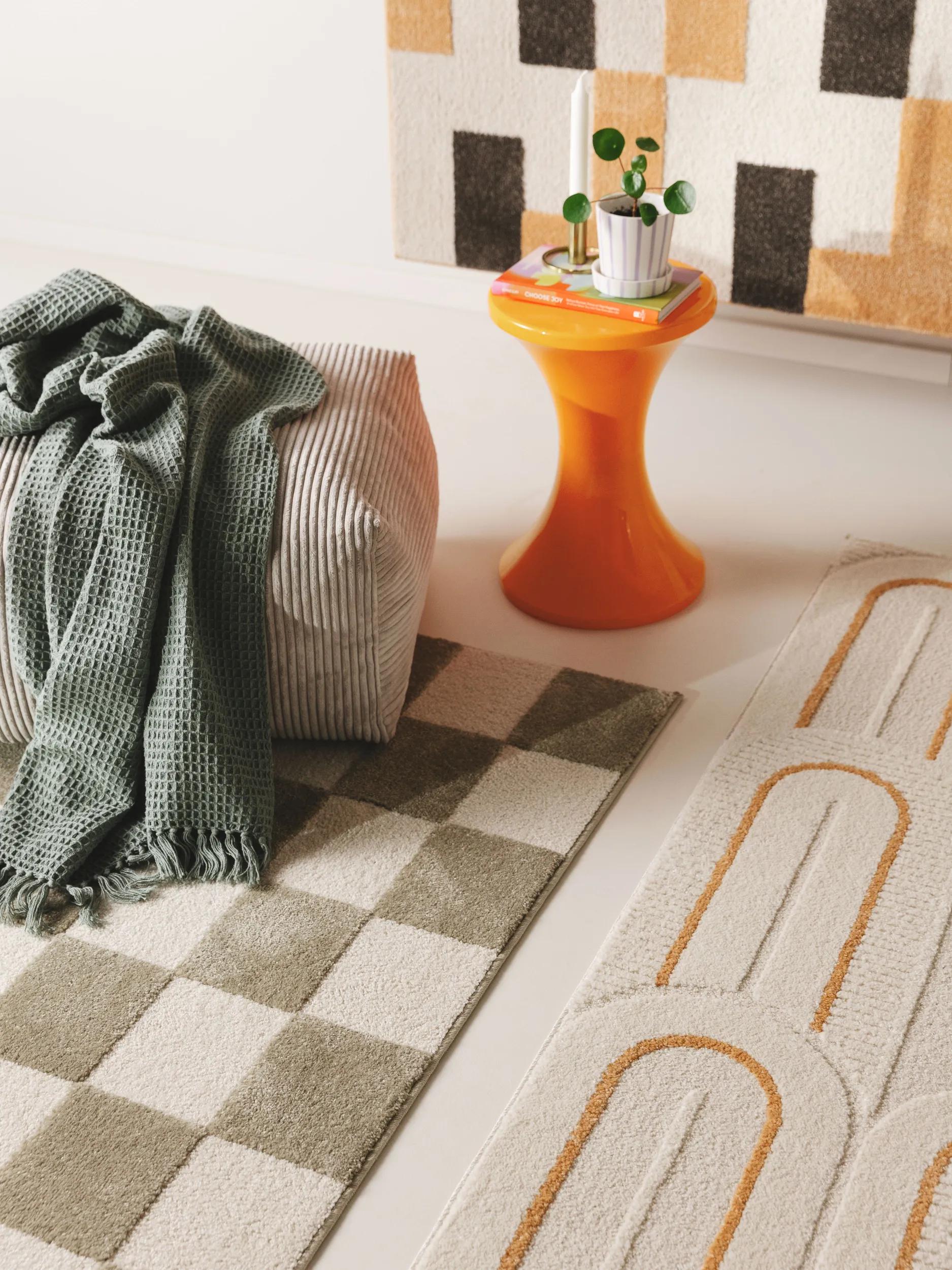 Teppich Marta Grün/Weiß