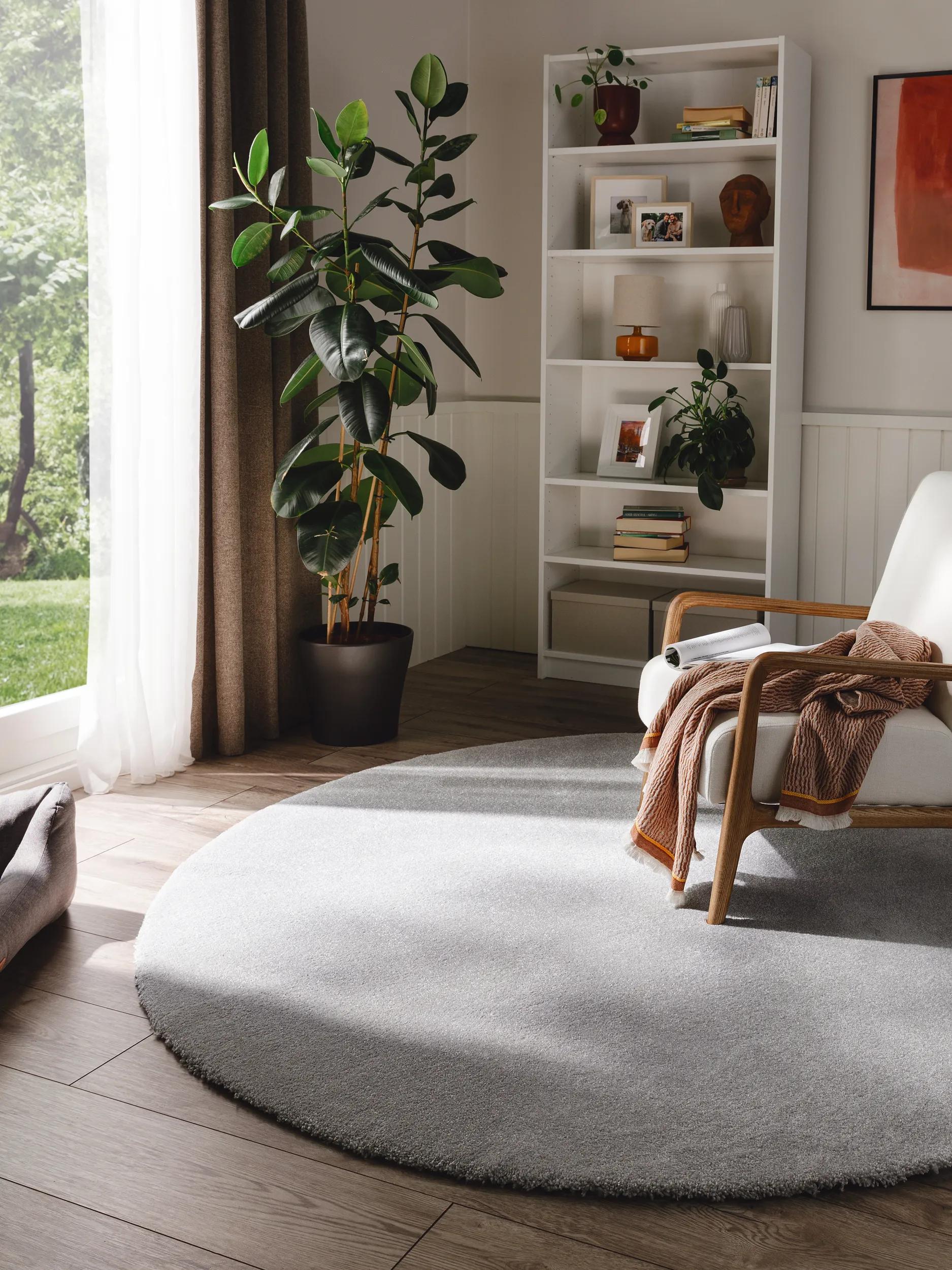 Washable Rug Melvin Light Grey