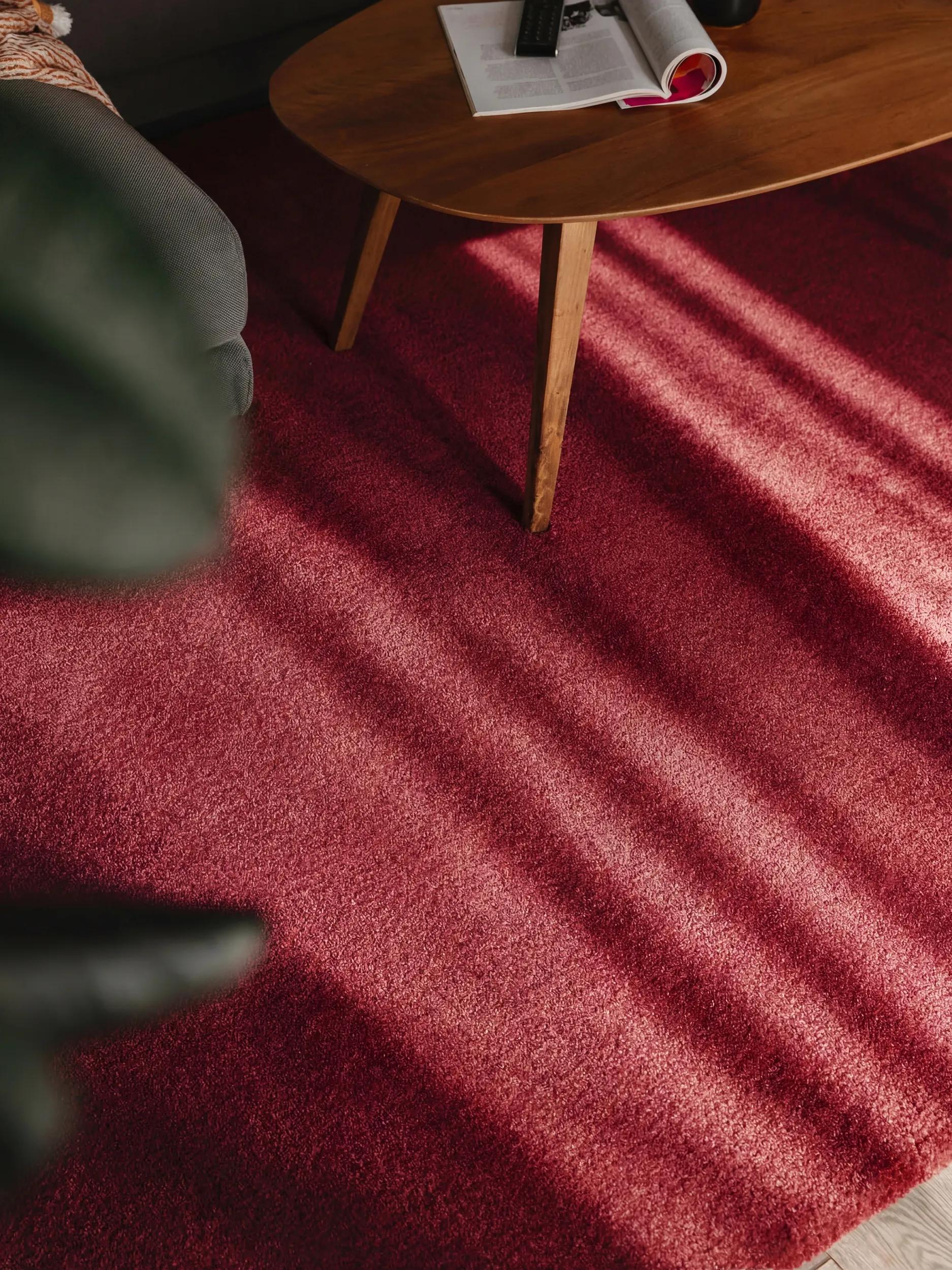 Washable Shaggy Rug Melvin Red