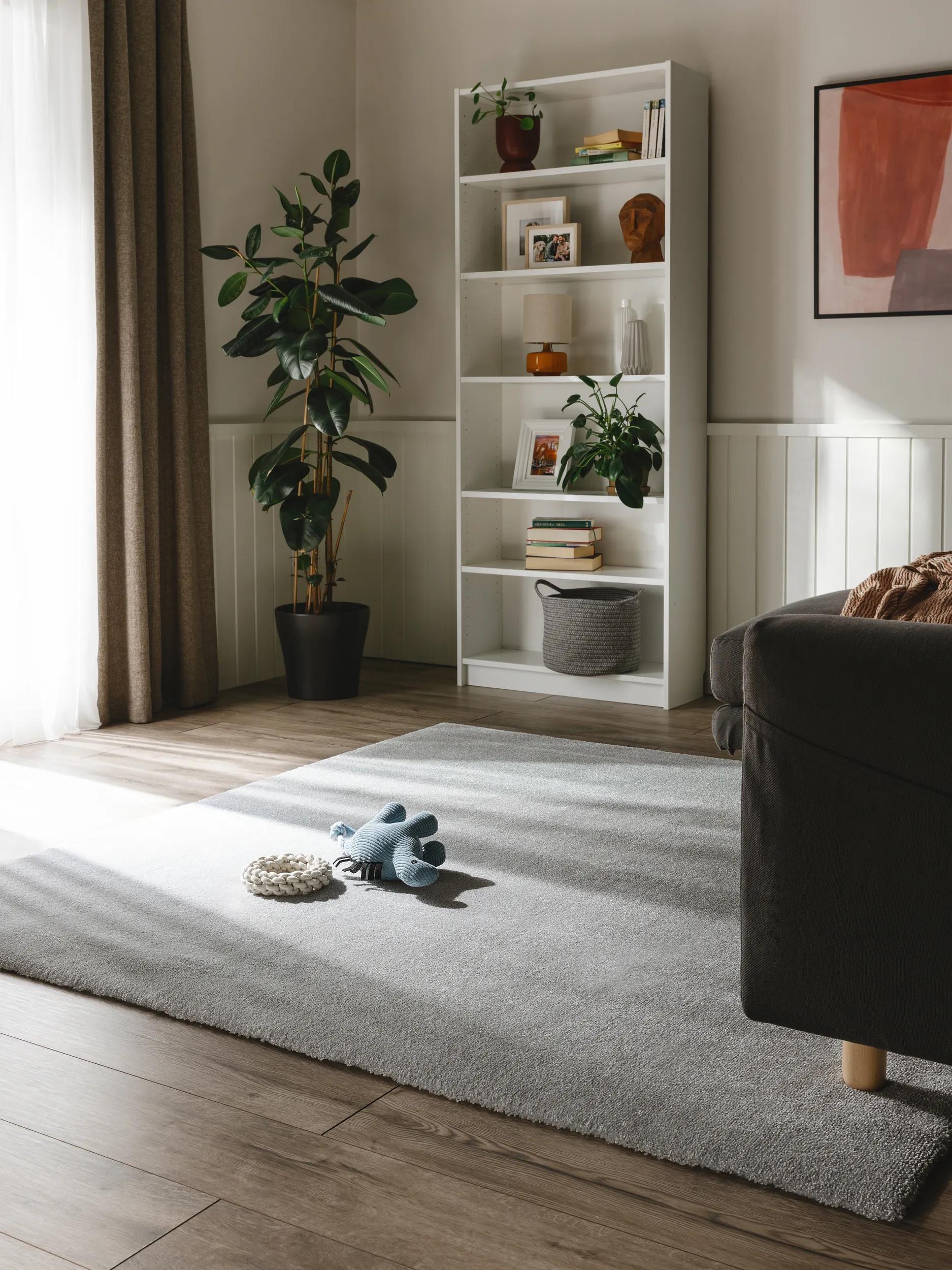 Washable Rug Melvin Light Grey