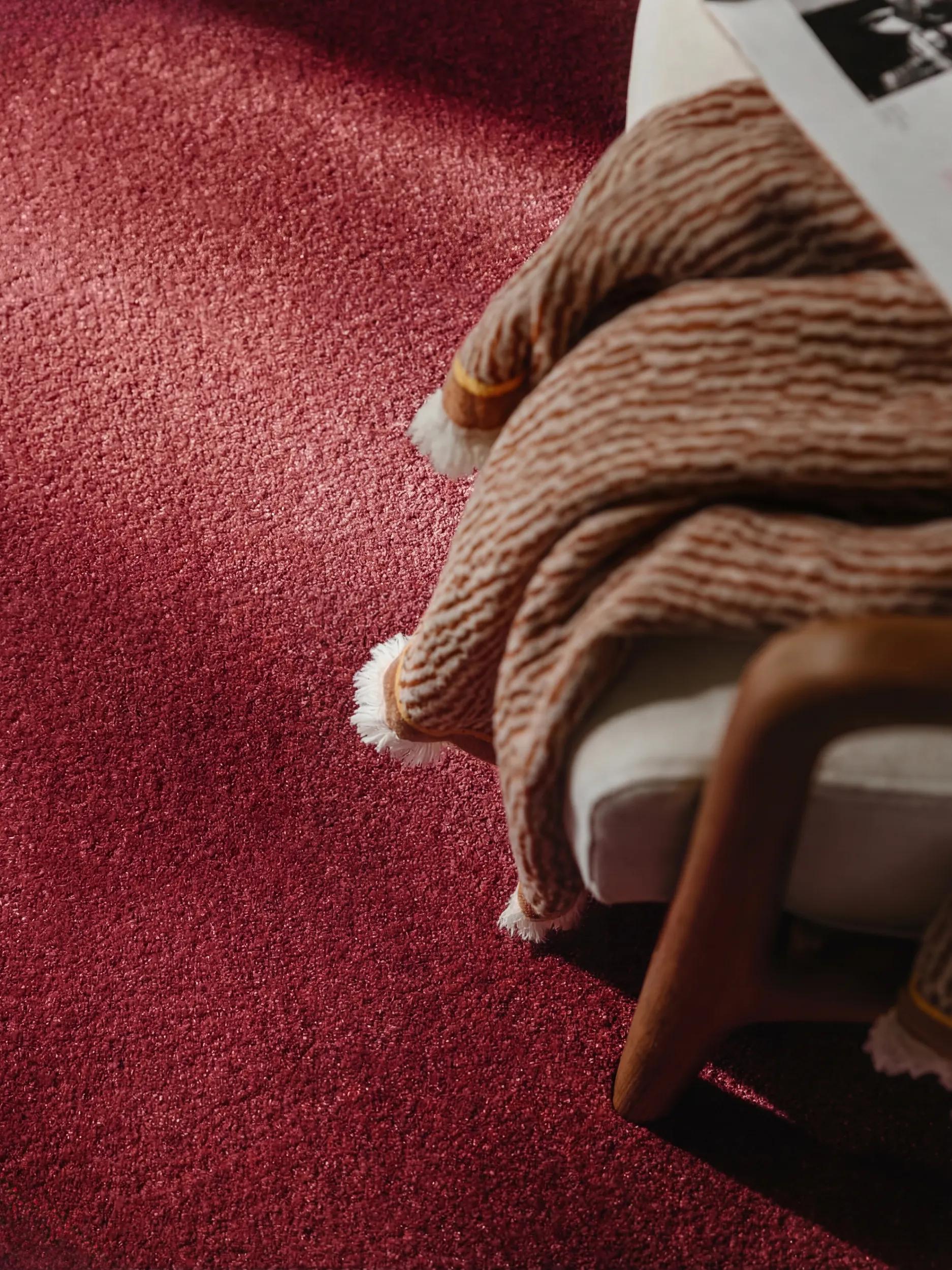 Washable Shaggy Rug Melvin Red