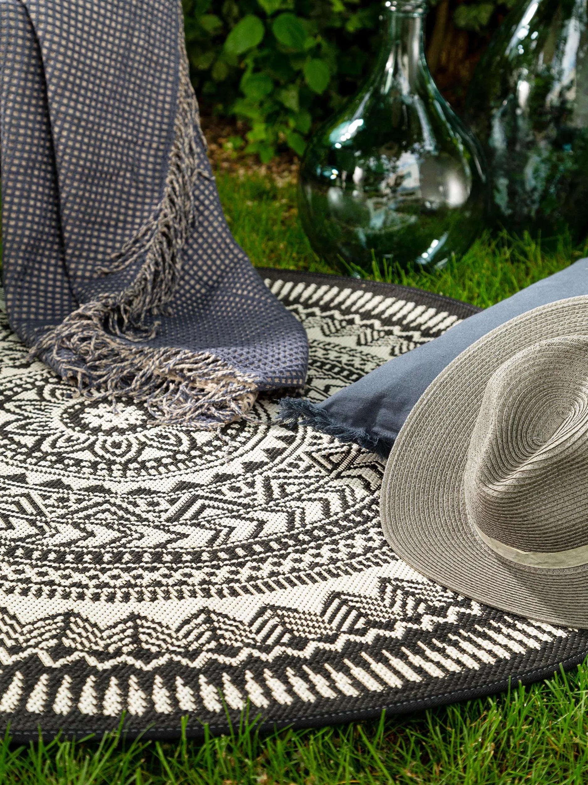 In- & Outdoor Rug Metro Black/White