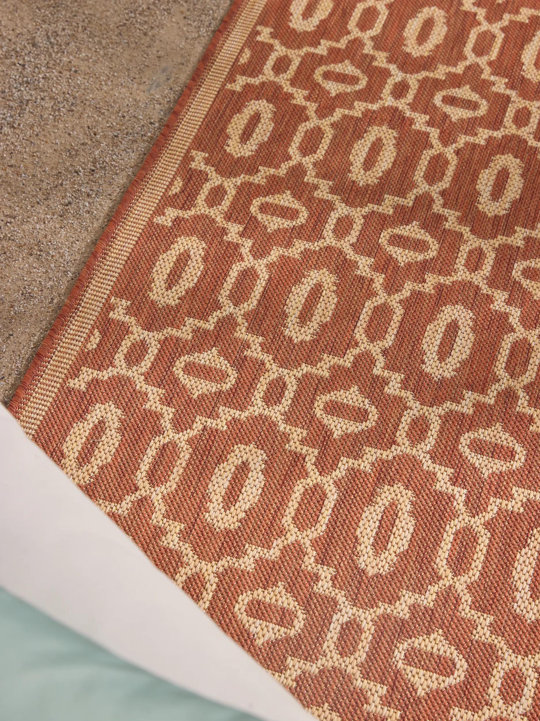 In- & Outdoor Rug Metro Beige/Red