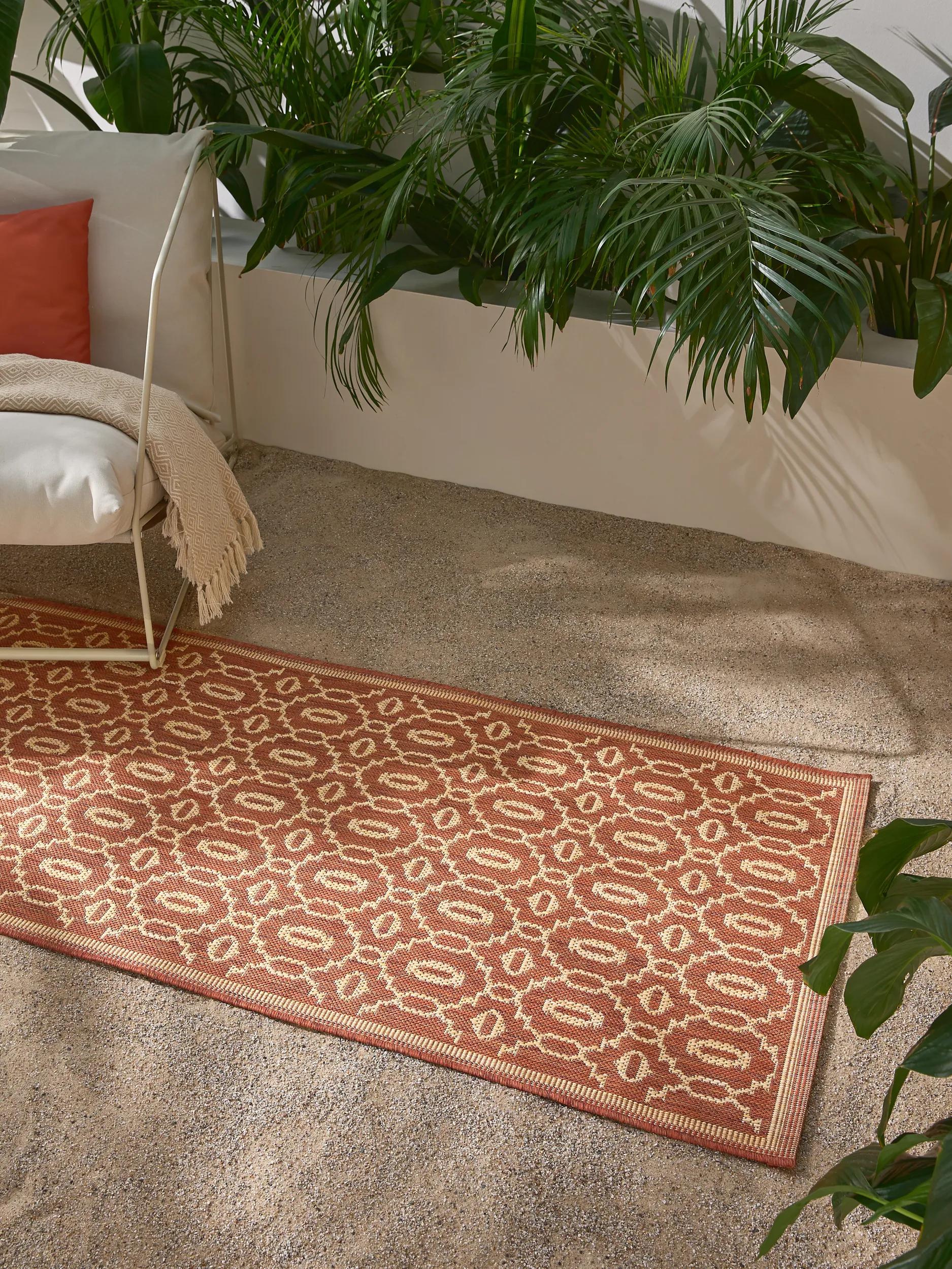 In- & Outdoor Runner Metro Beige/Red