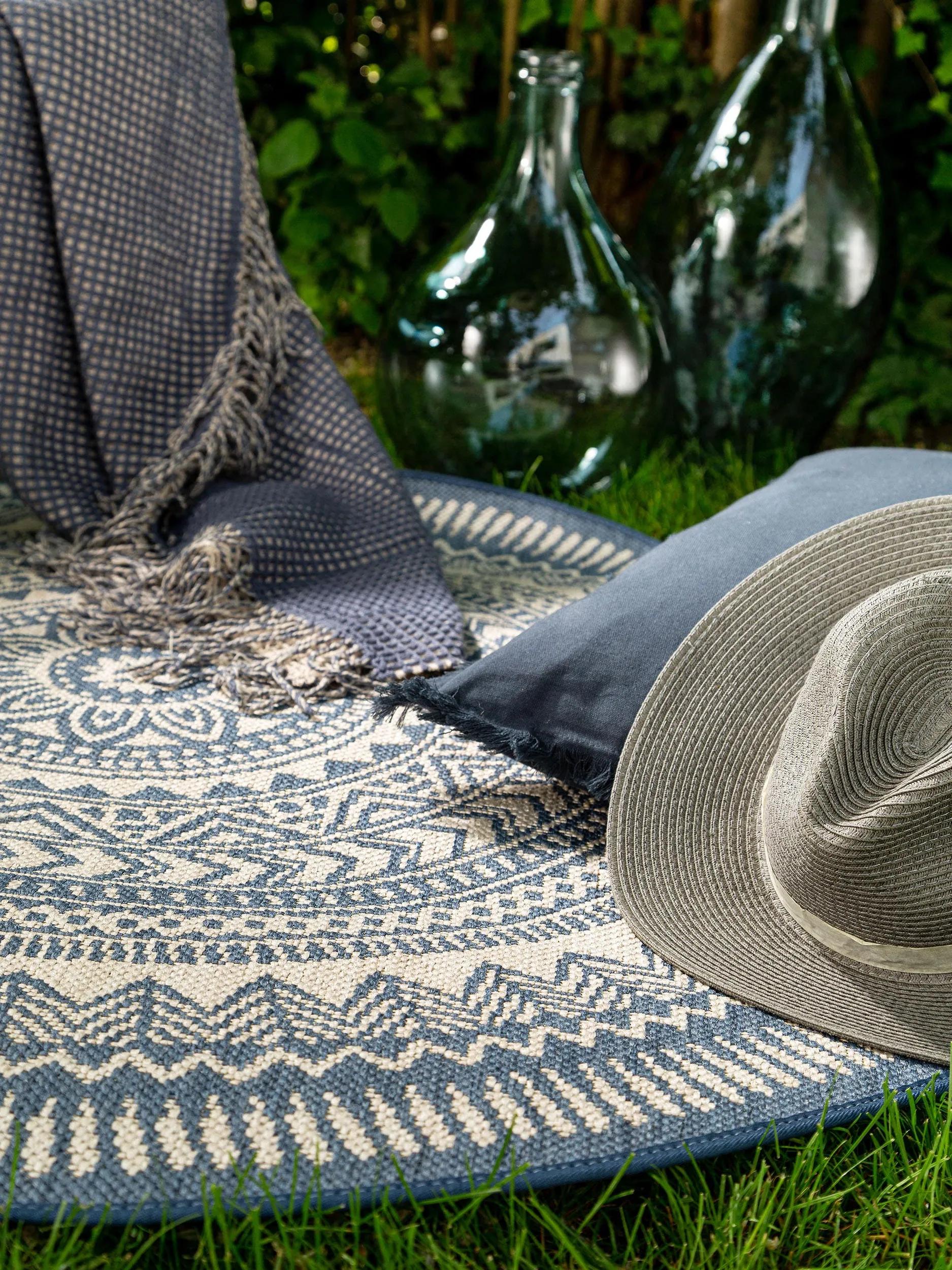 In- & Outdoor Rug Metro Blue