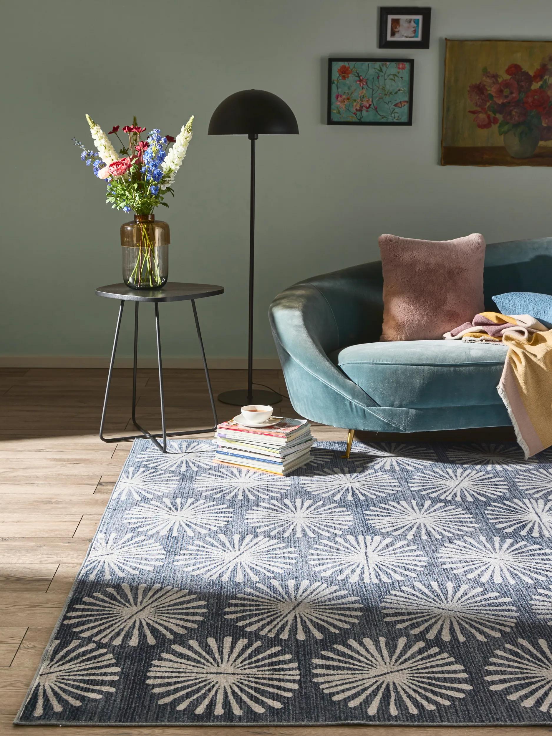 Washable Rug Milly Charcoal/Blue