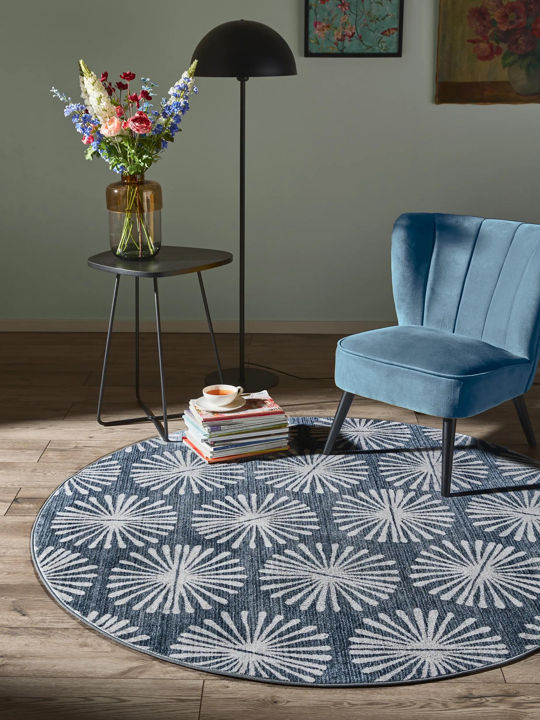 Washable Rug Milly Charcoal/Blue