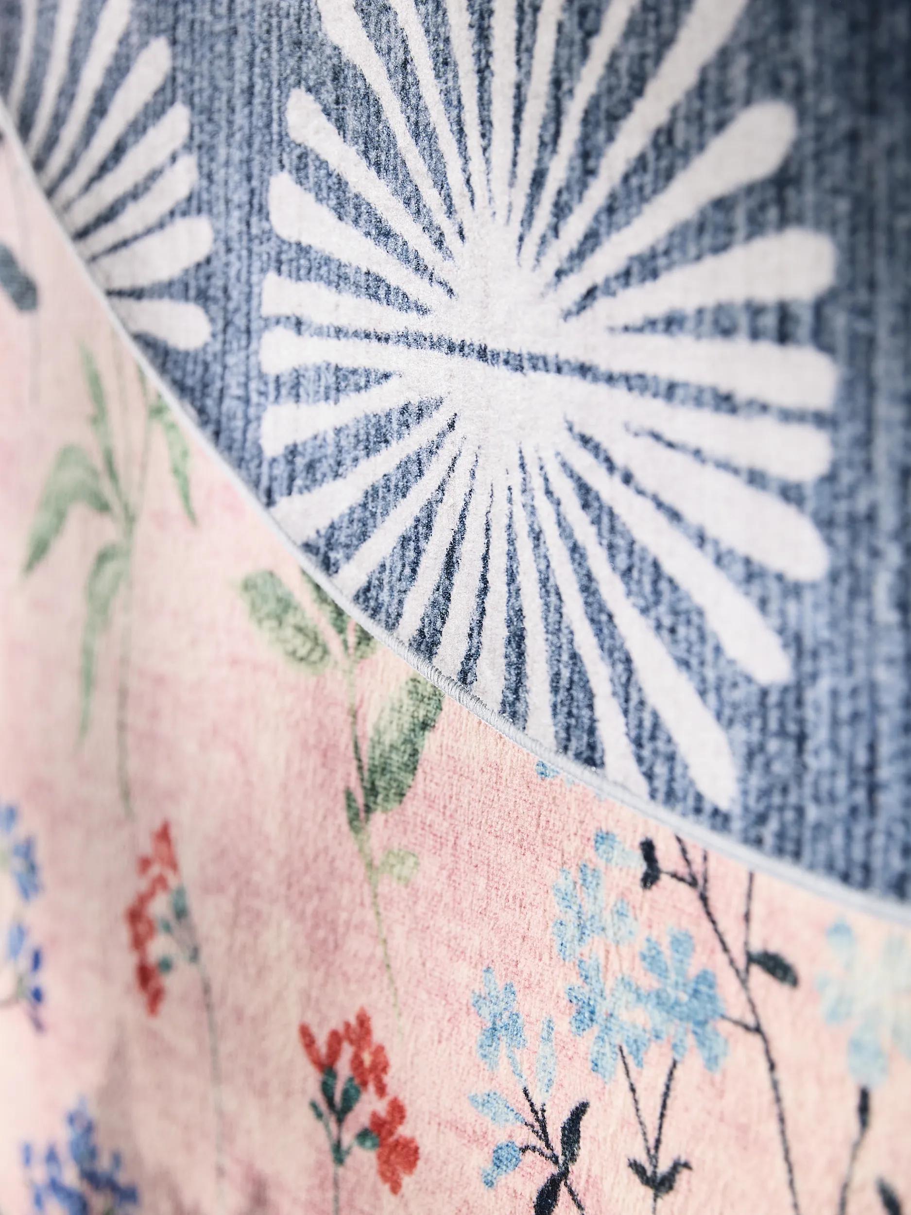 Alfombra lavable Milly multicolor/rosa