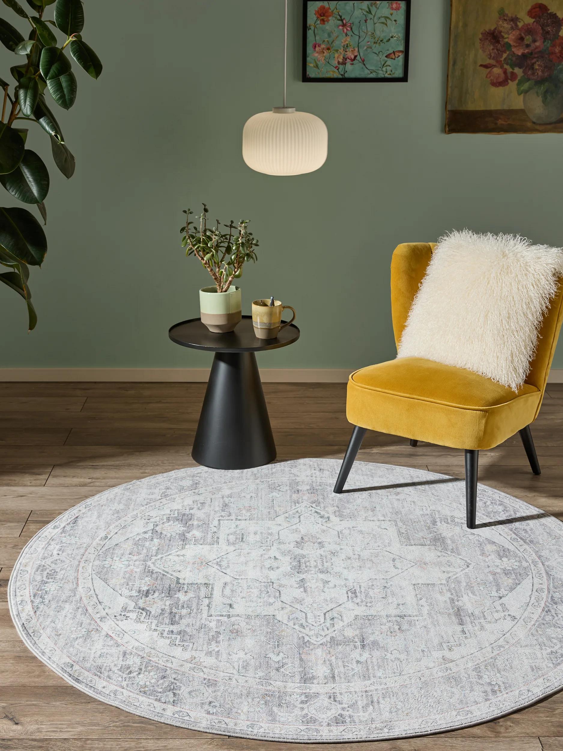 Tapis lavable Miray gris