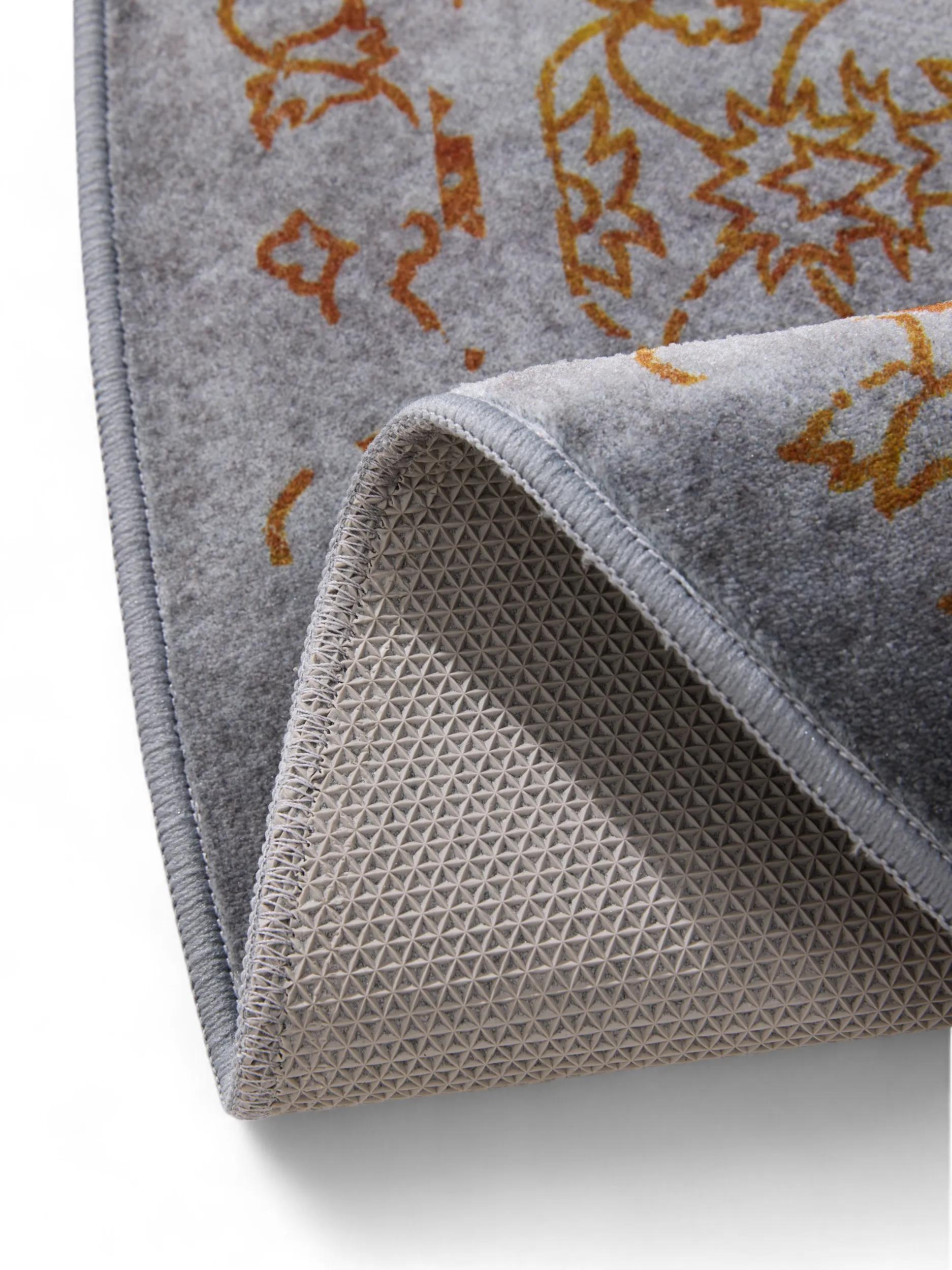 Alfombra lavable Miray Gris/Naranja