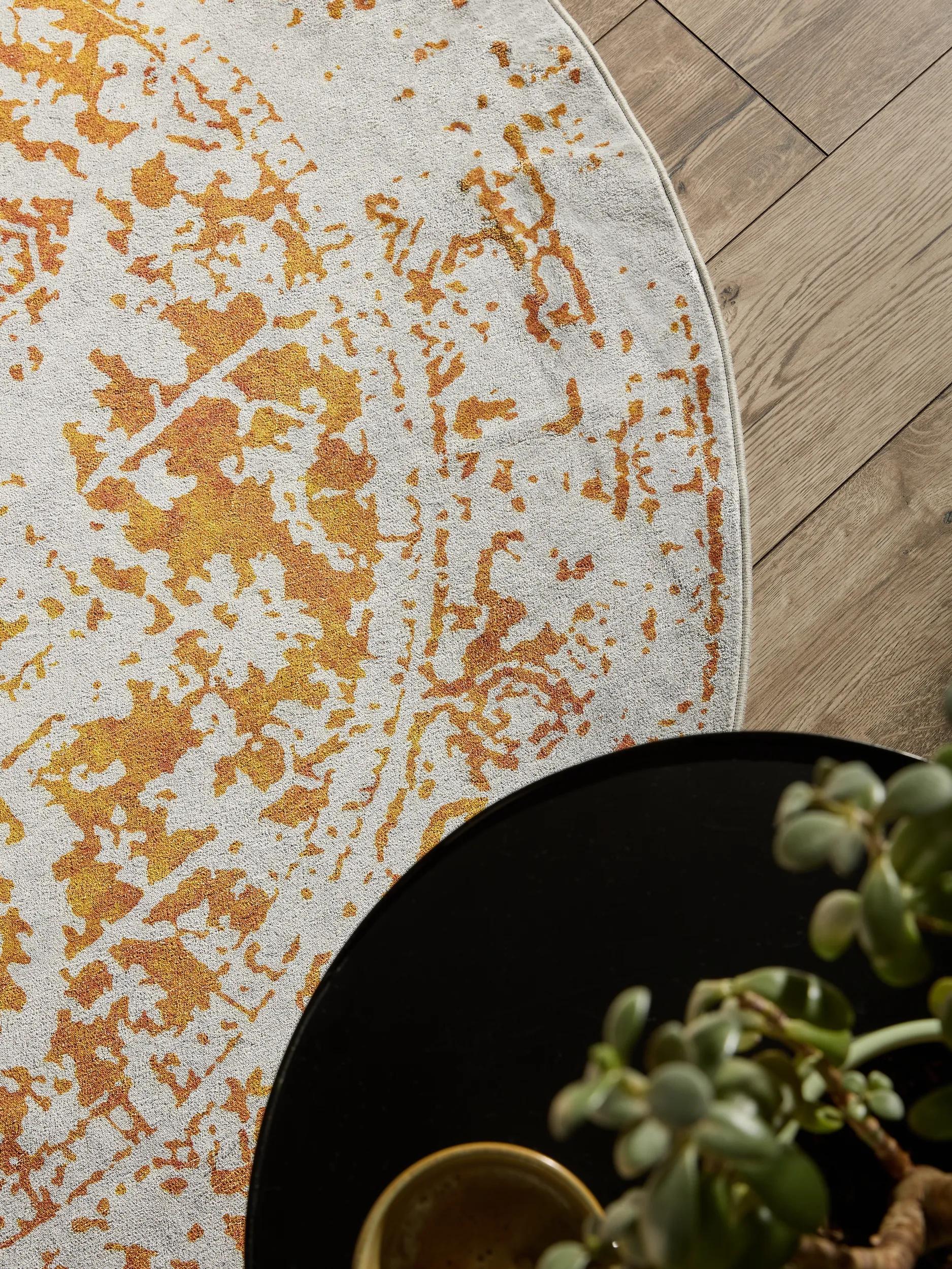 Washable Rug Miray Grey/Orange