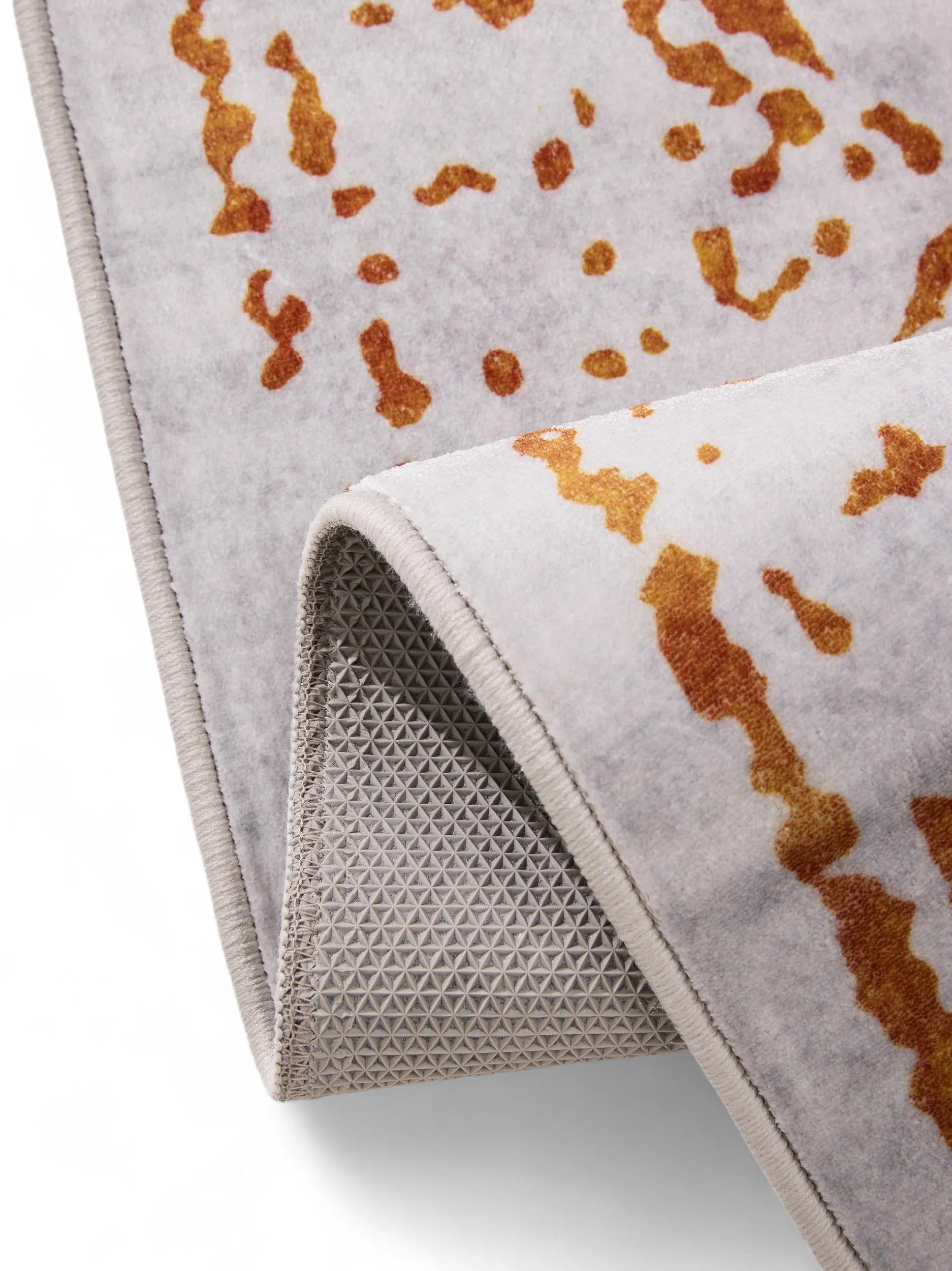 Washable Rug Miray Grey/Orange