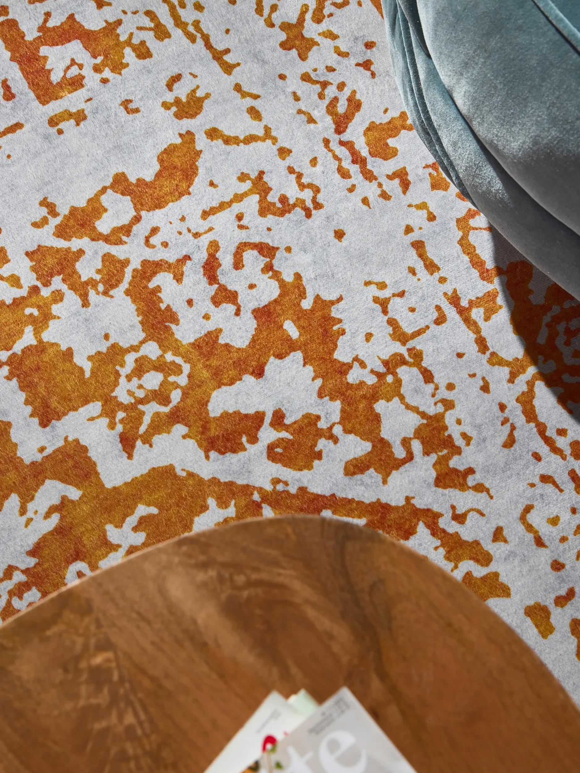 Washable Rug Miray Grey/Orange