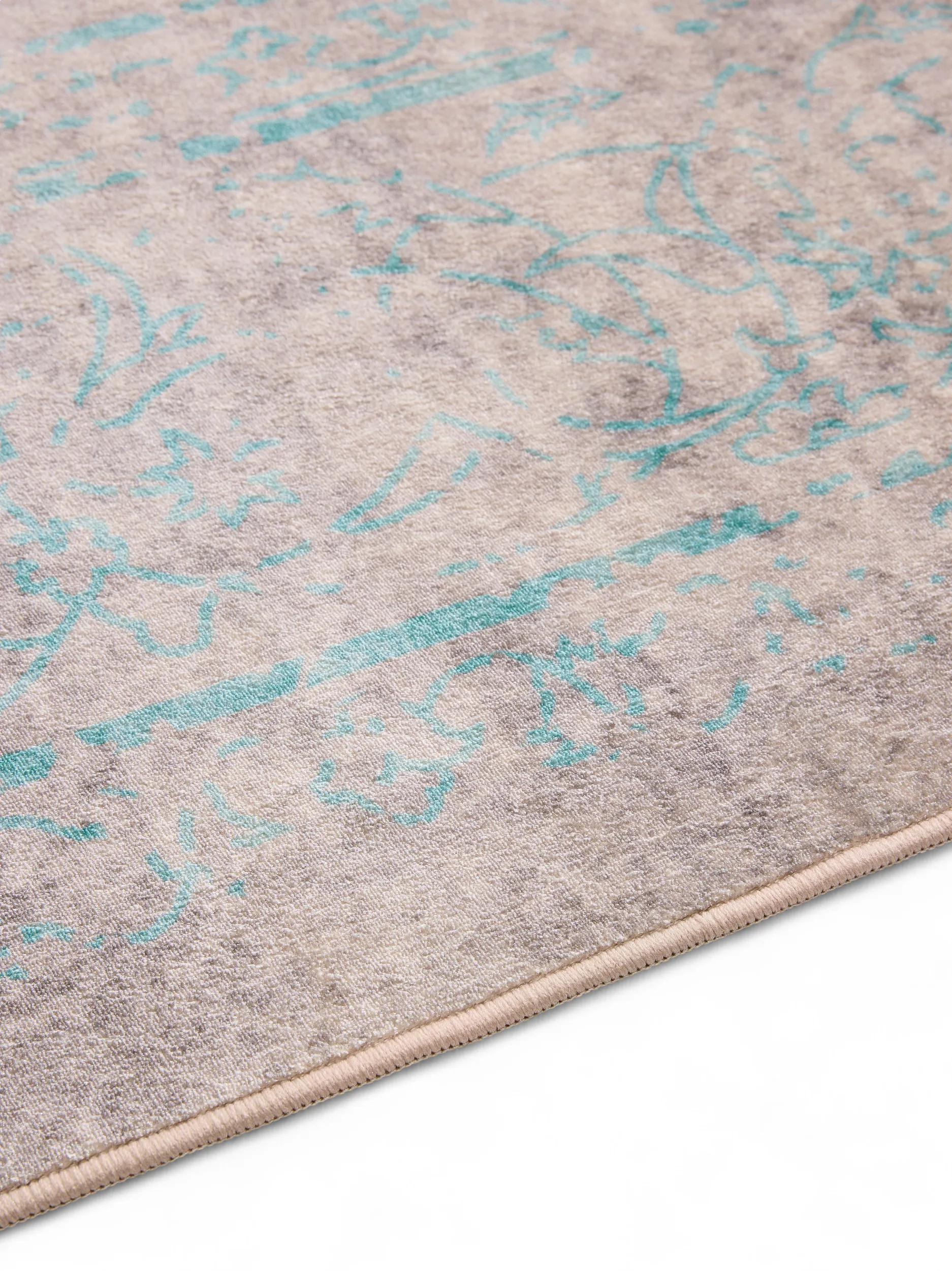Washable Rug Miray Grey/Turquoise