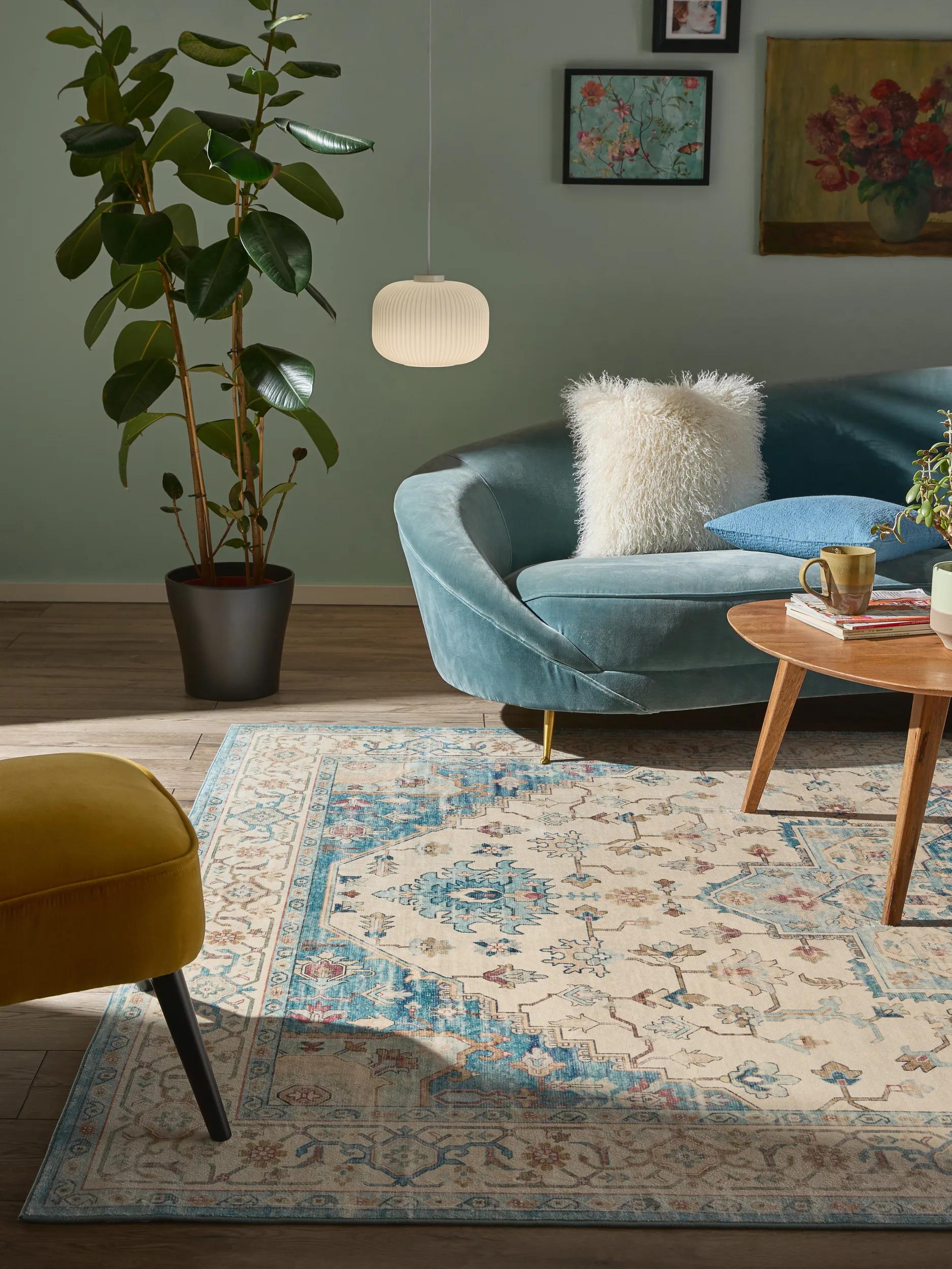 Washable Rug Miray Multicolour/Blue