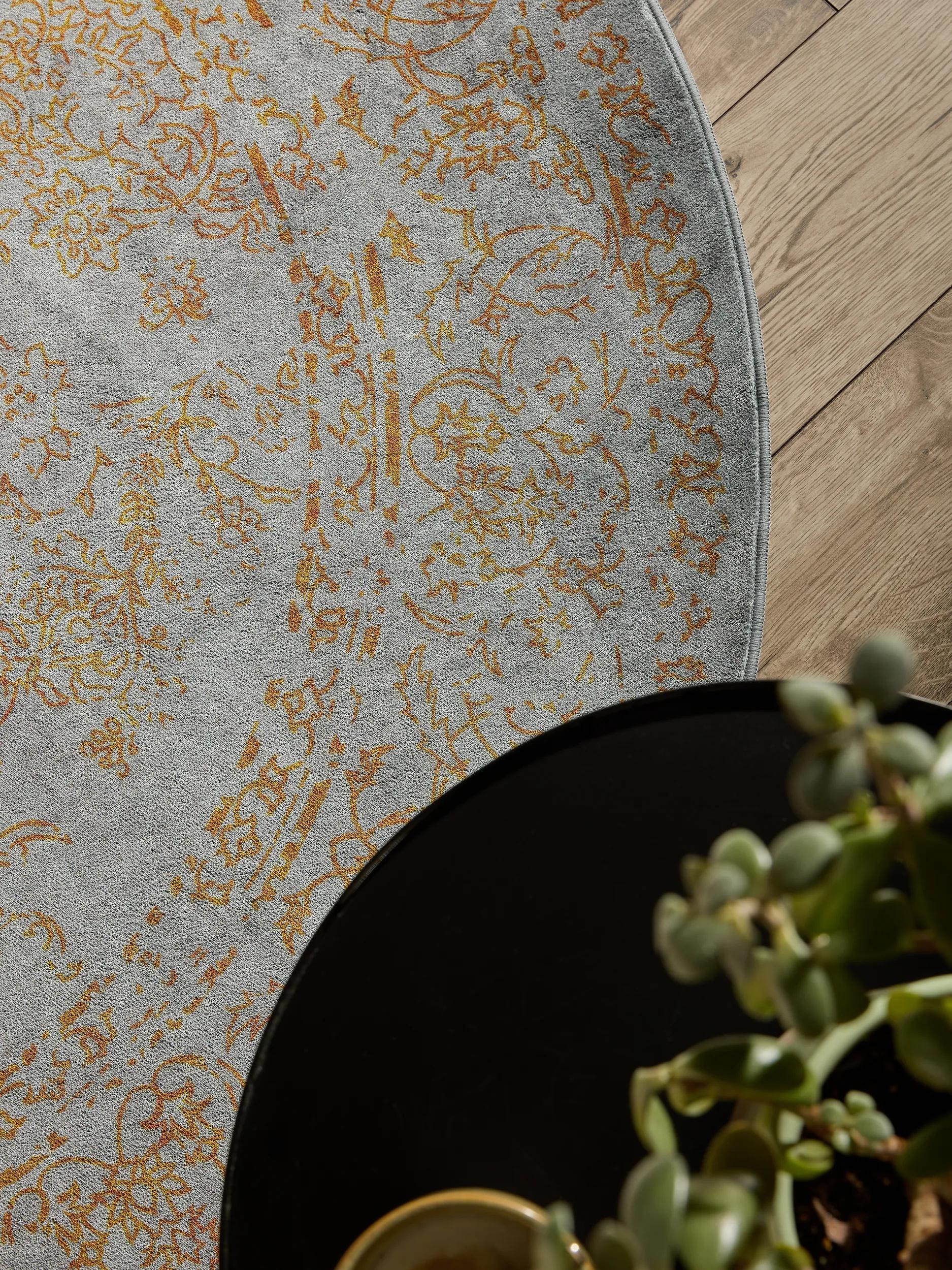 Alfombra lavable Miray Gris/Naranja