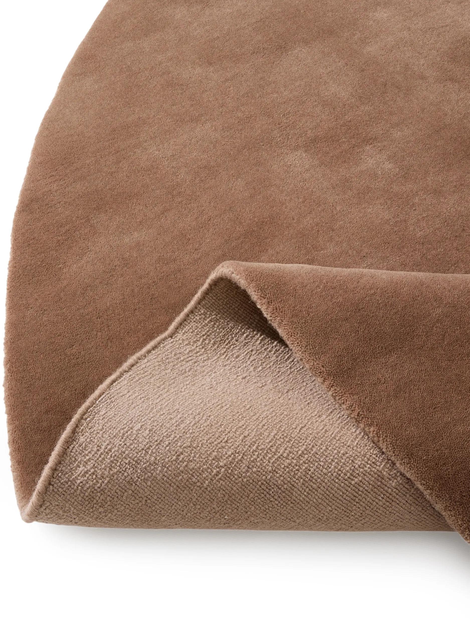 Wool Rug Mono Light Brown