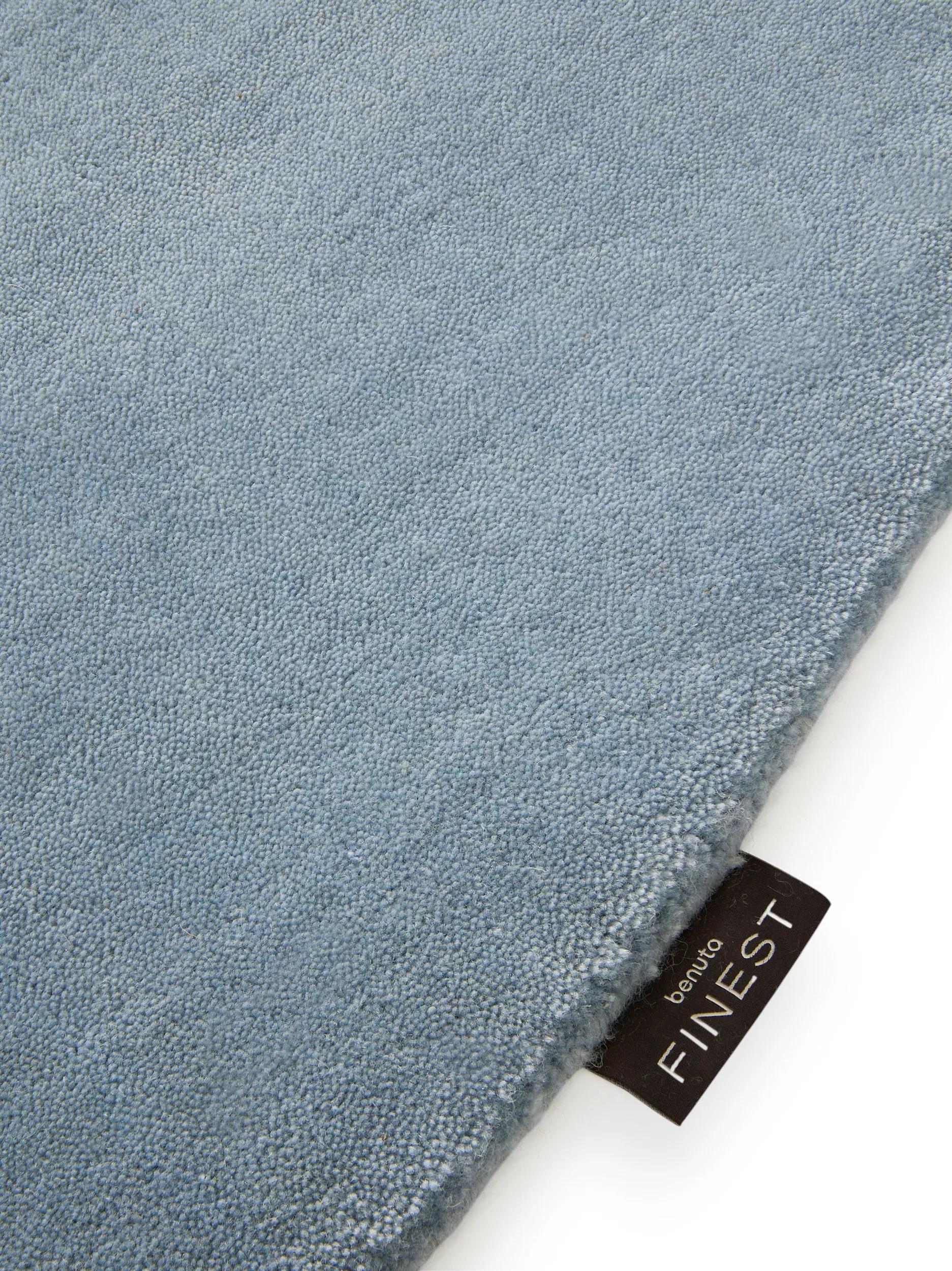 Wool Rug Mono Light Blue