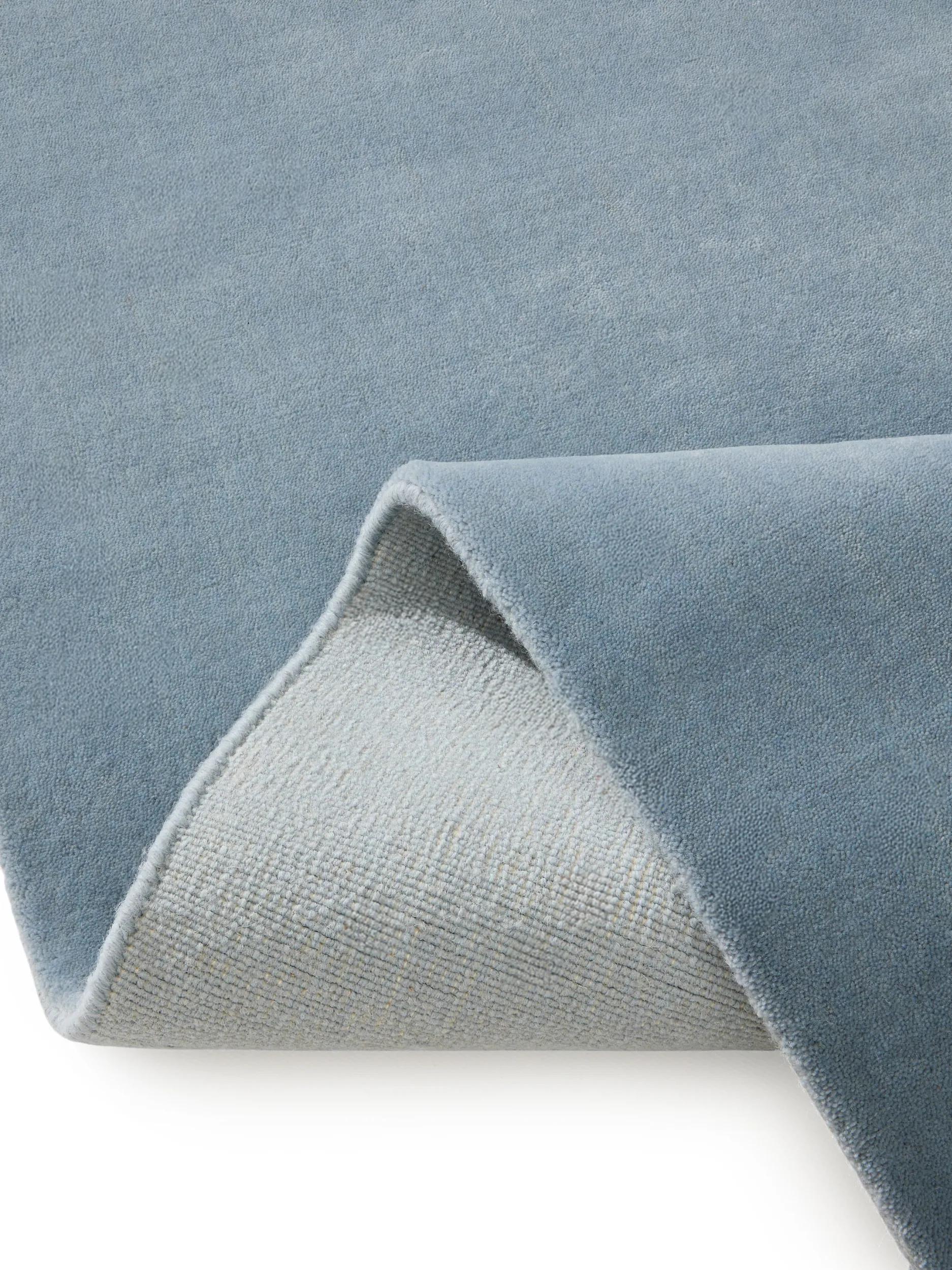 Wollteppich Mono Hellblau