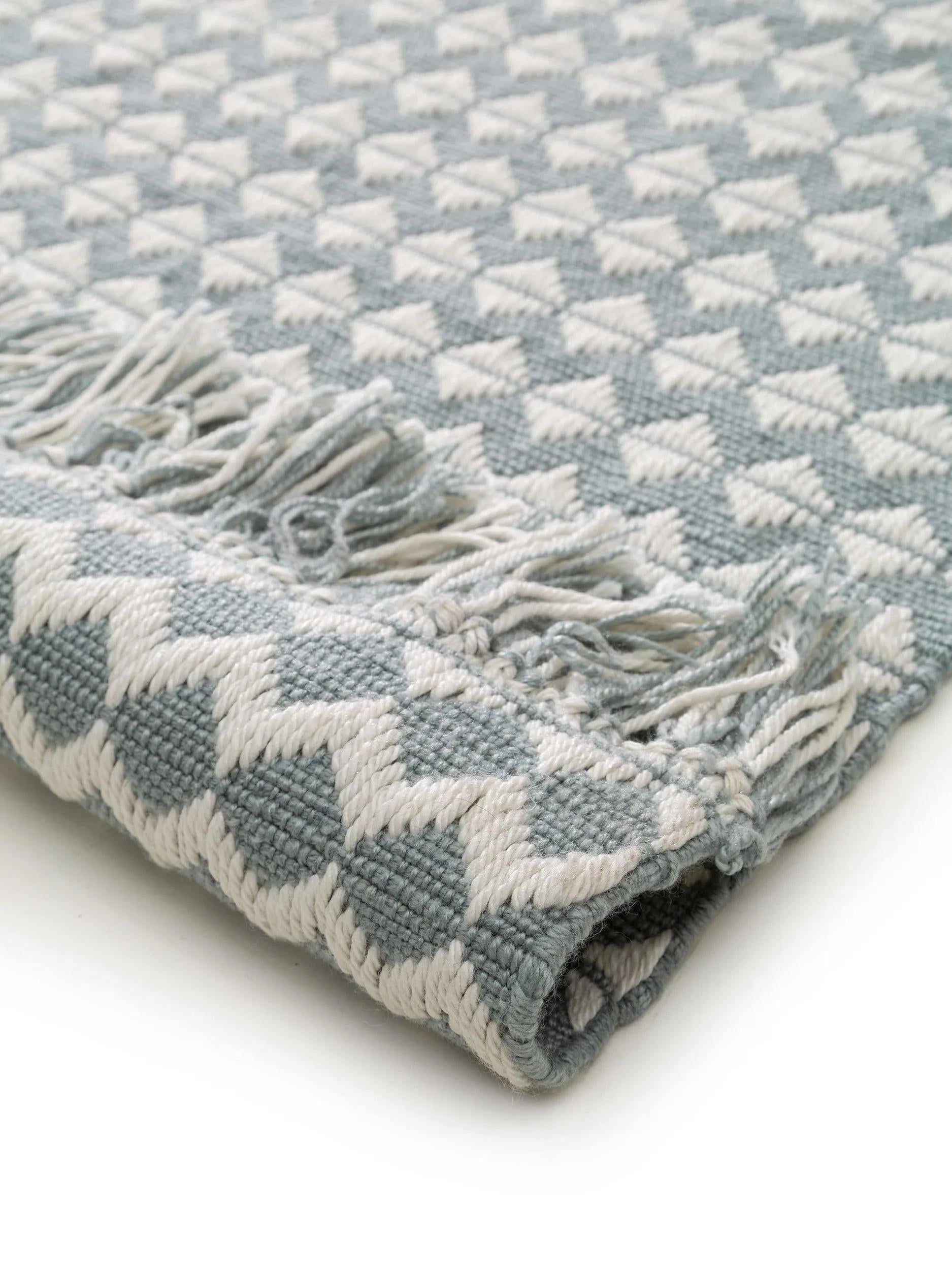 Alfombra hecha de material reciclado Morty Blue