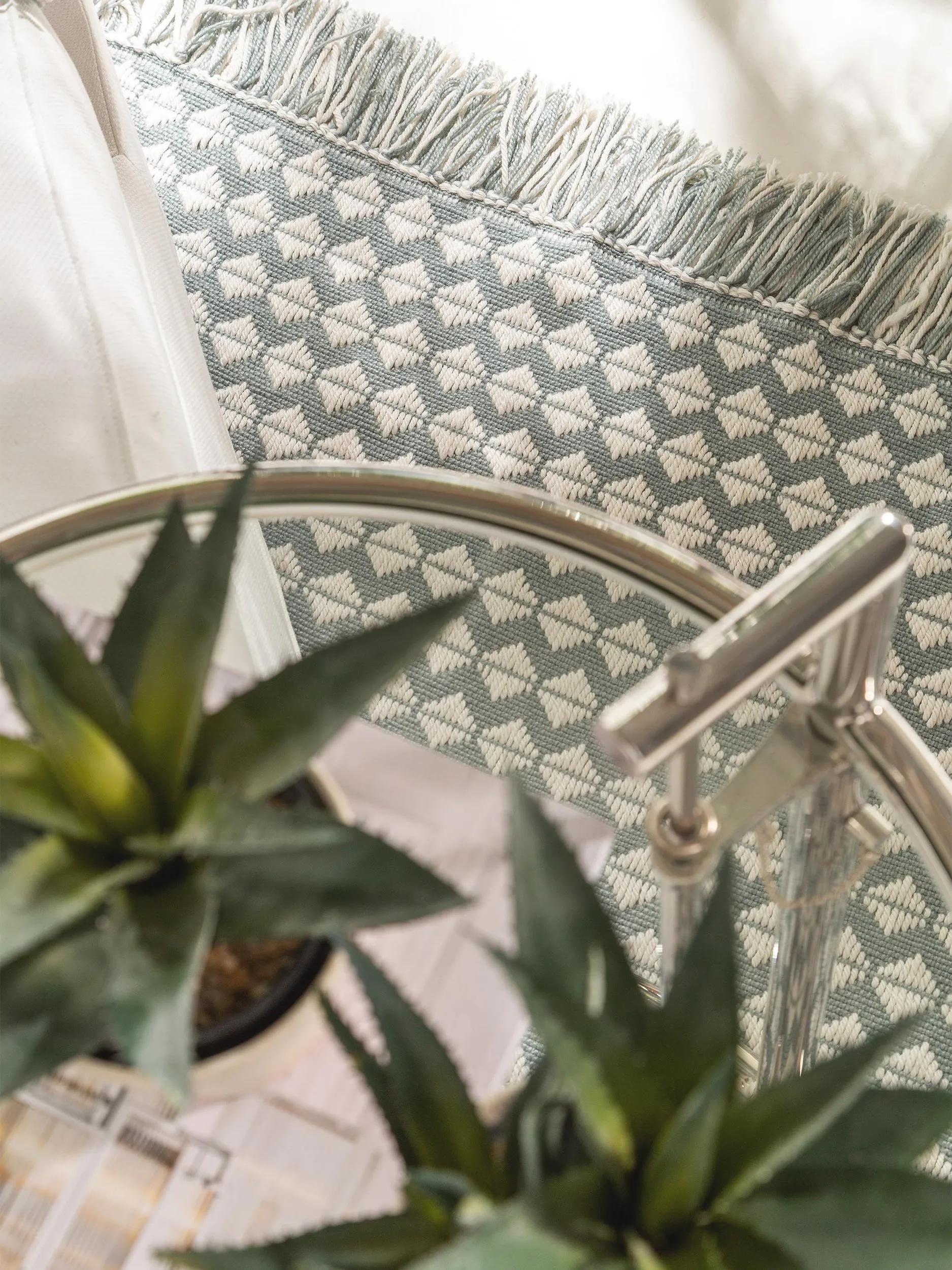 Alfombra hecha de material reciclado Morty Blue