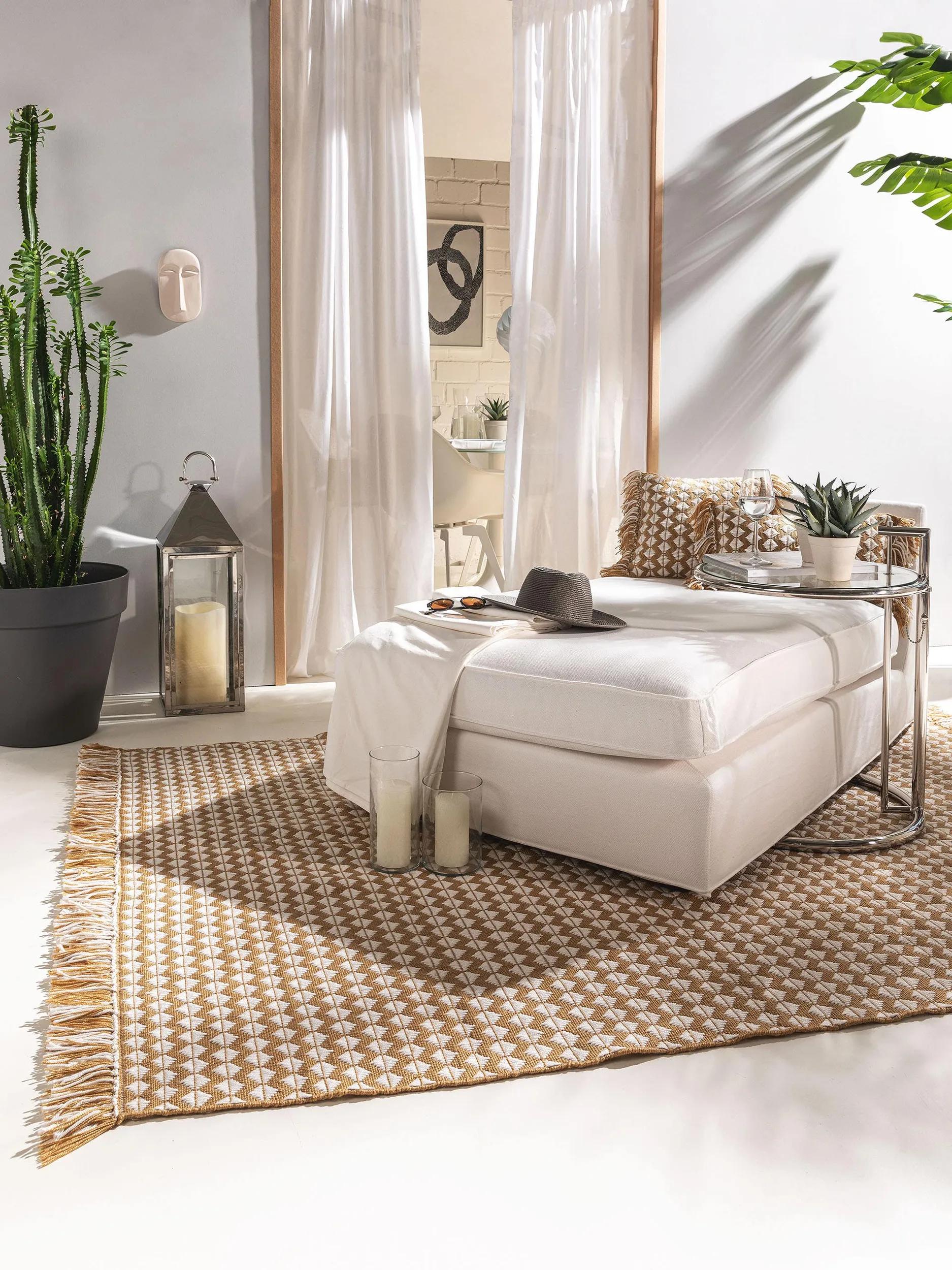 Rug made from recycled material Morty Yellow