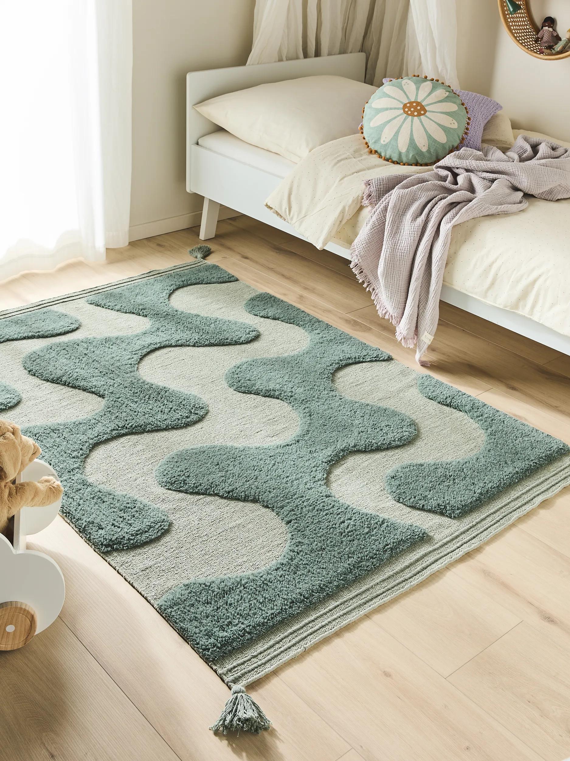 Kids rug Muriel Green/Turquoise